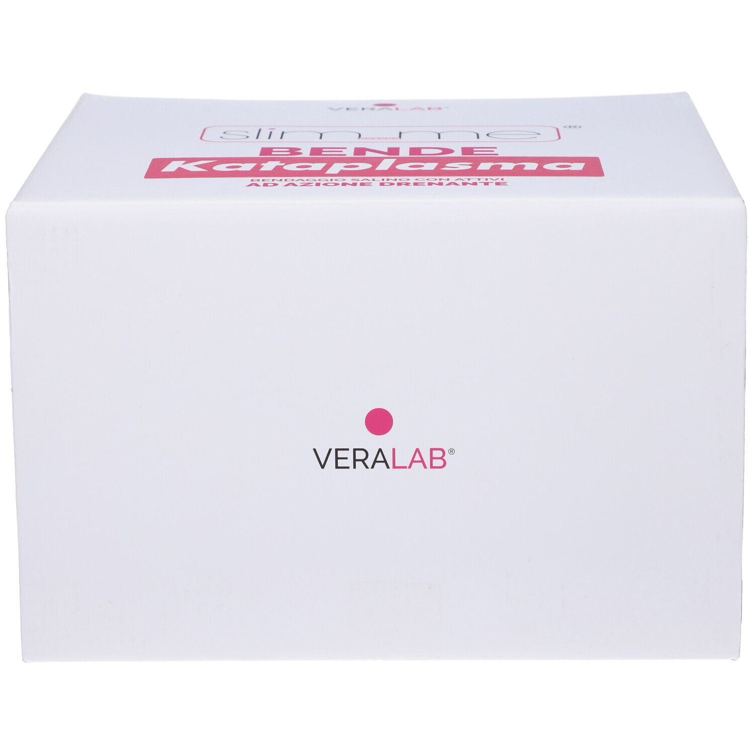 Confezione in cartone bianco con scritte rosse. Logo Veralab e nome del prodotto visibili. Vista angolare.