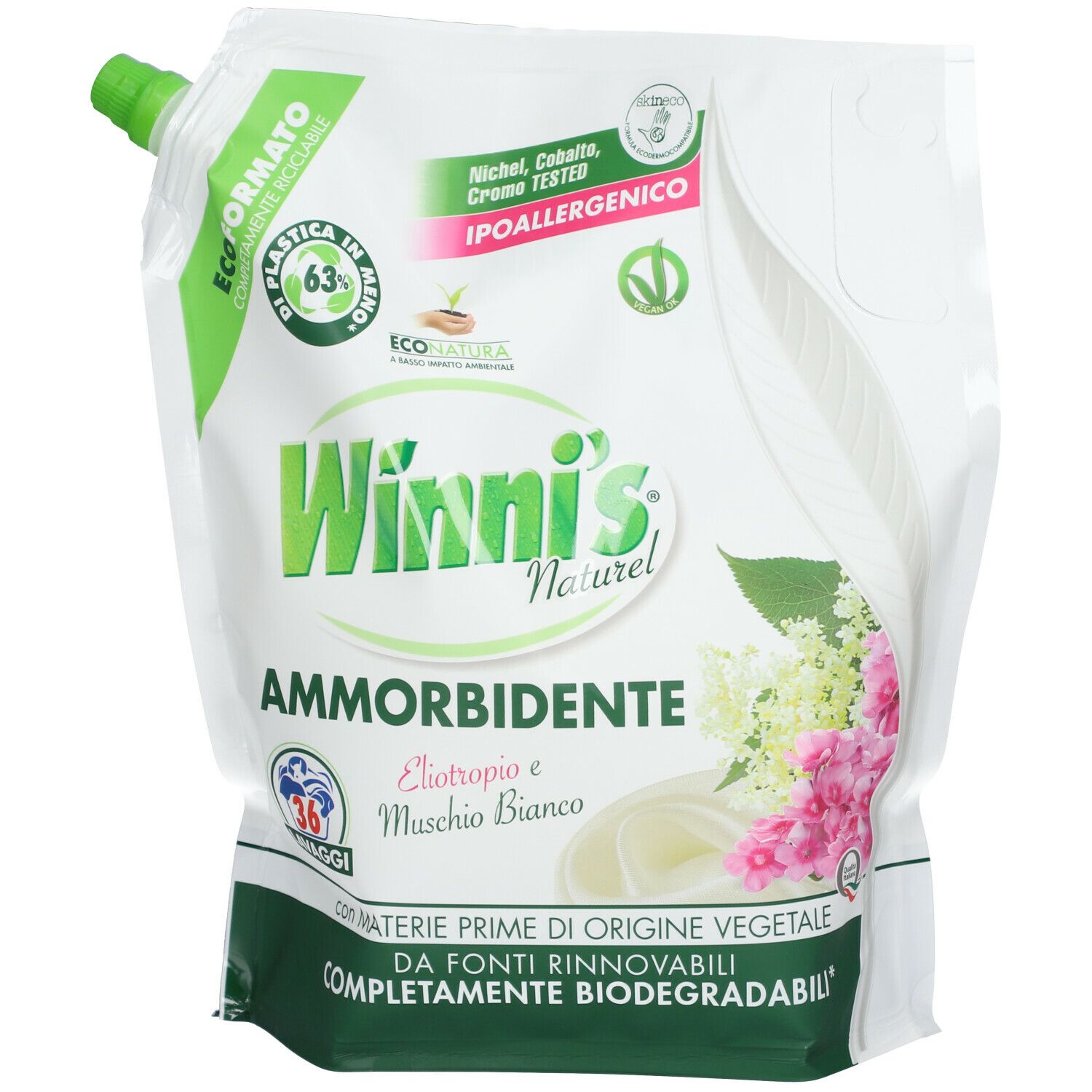 Winni's Naturel Ammorbidente Ecoformato Eliotropio e Muschio Bianco