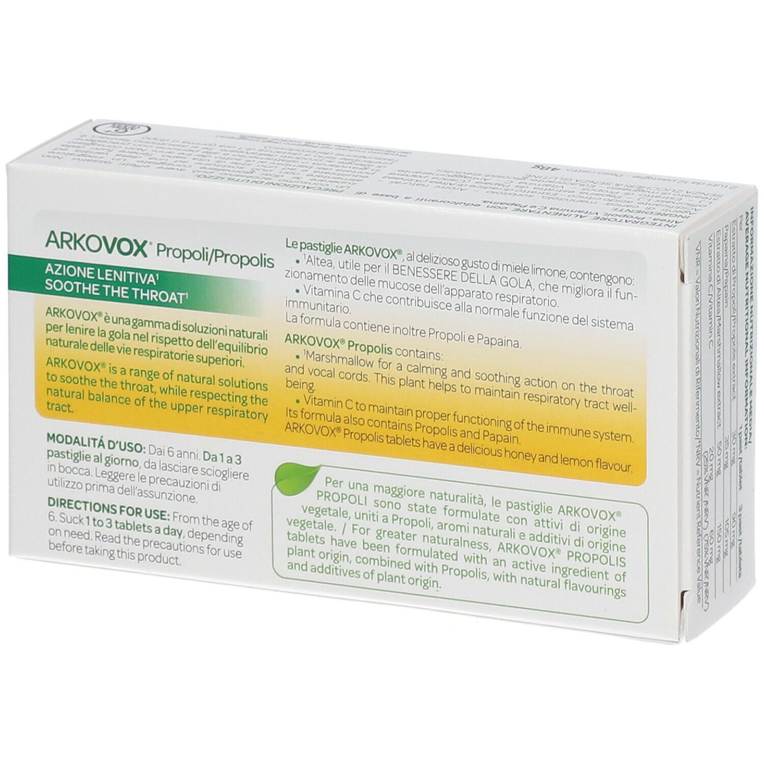 Arkovox® Propoli Pastiglie Gusto Miele Limone - risparmia il 10% con il codice: ARKO10