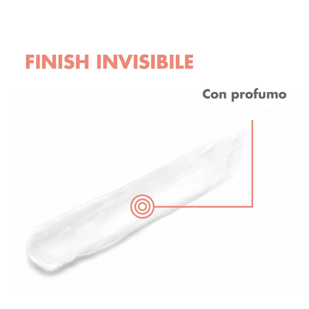 Tratto bianco. Testo: finish invisibile, con profumo. Cerchio disegnato.