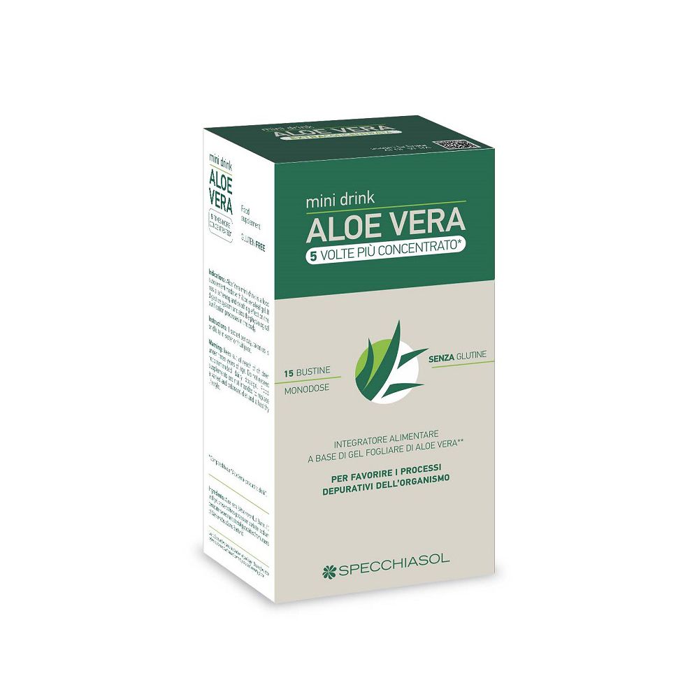 Aloe Vera Mini Drink 5 Volte Piu' Concentrato 15 Bustine Da 10 Ml