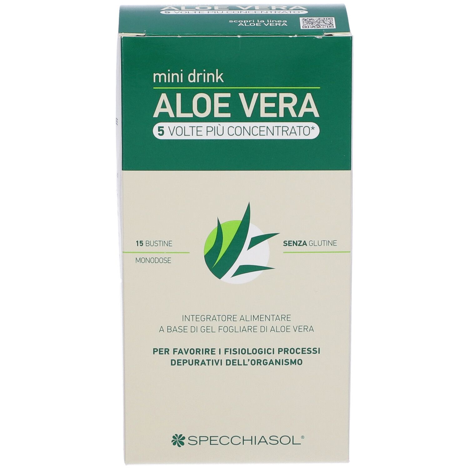 Aloe Vera Mini Drink 5 Volte Piu' Concentrato 15 Bustine Da 10 Ml