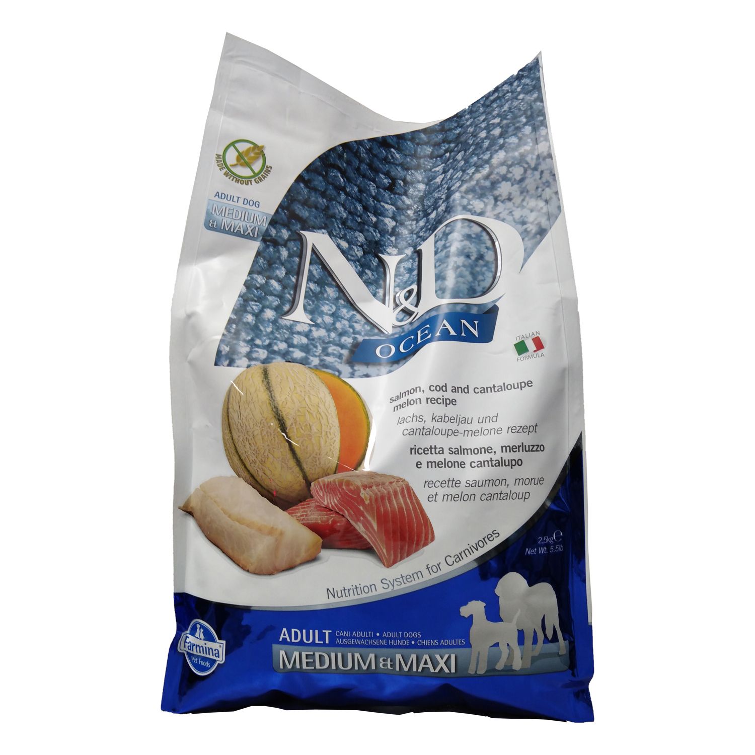 Farmina® N&D Salmon, Cod & Cantalupe Melon Adult Medium & Maxi