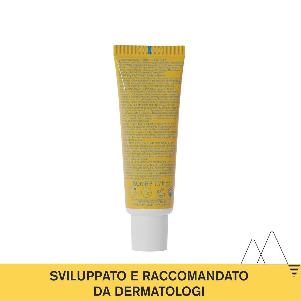 Retro del tubo giallo. Testo in più lingue. Tappo bianco.