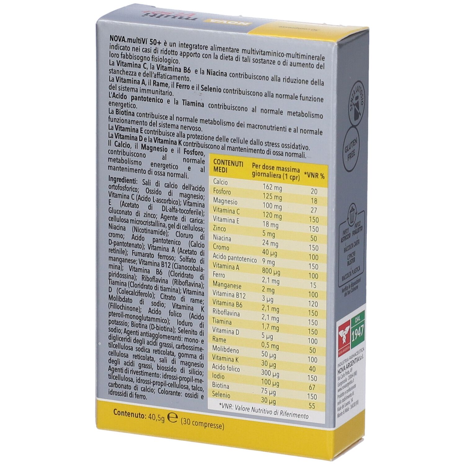 NOVA.multiVì 50+  compresse multivitaminico