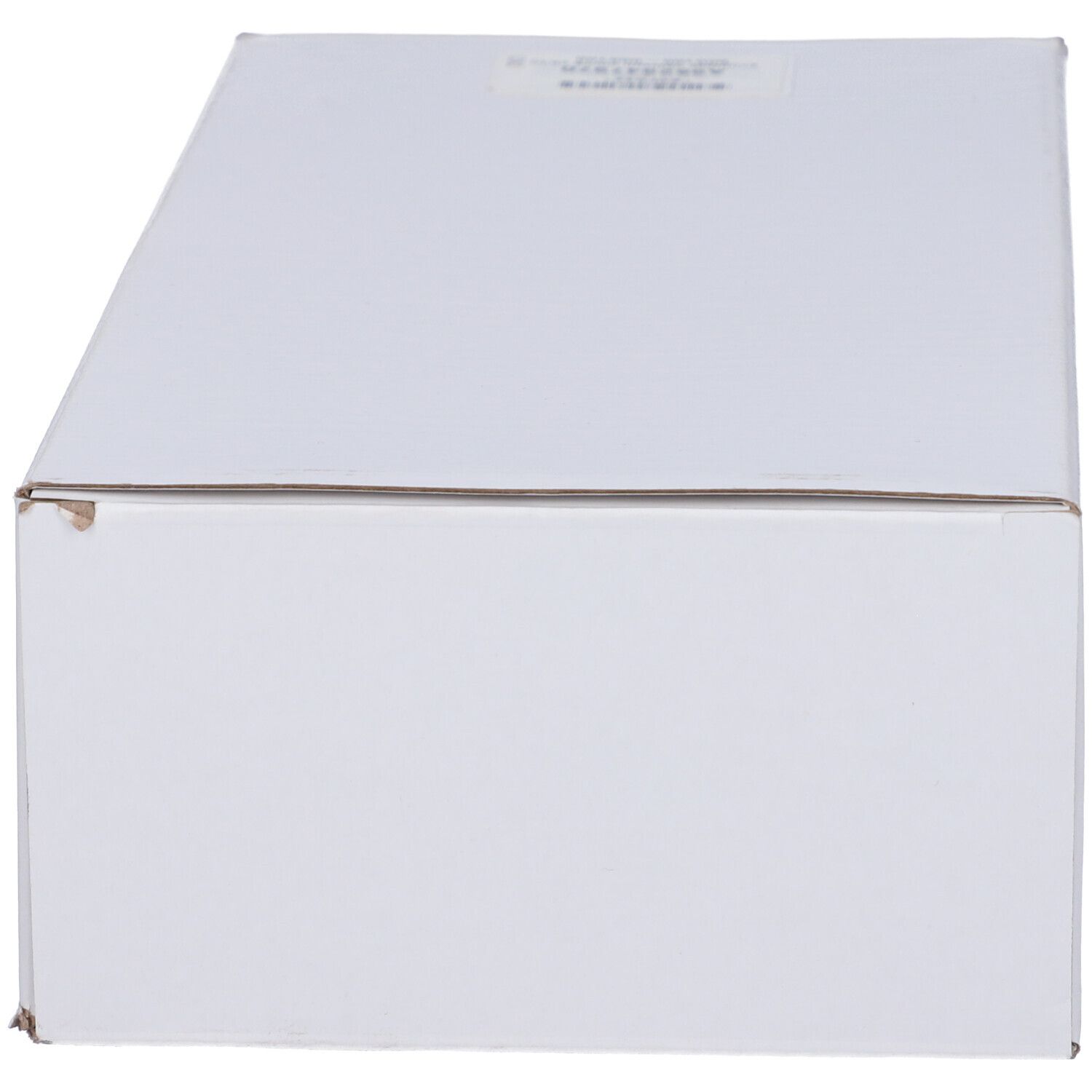 Confezione in cartone bianca chiusa. Parte superiore e lati visibili. Nessun altro dettaglio visibile.