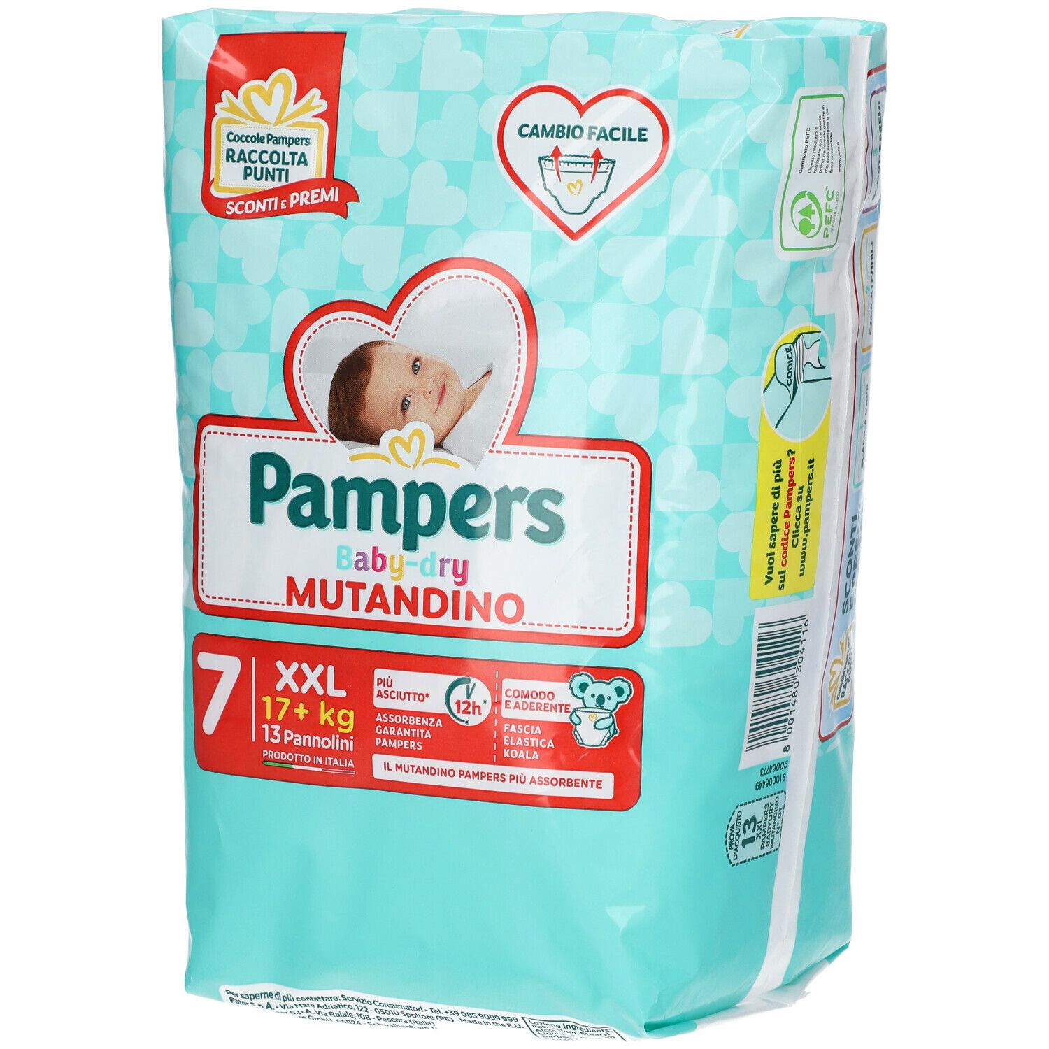 Pampers Baby Dry Mutandino XXL Taglia 7 - 13 Pannolini Per Bimbi Da 17+ Kg - Foto 4