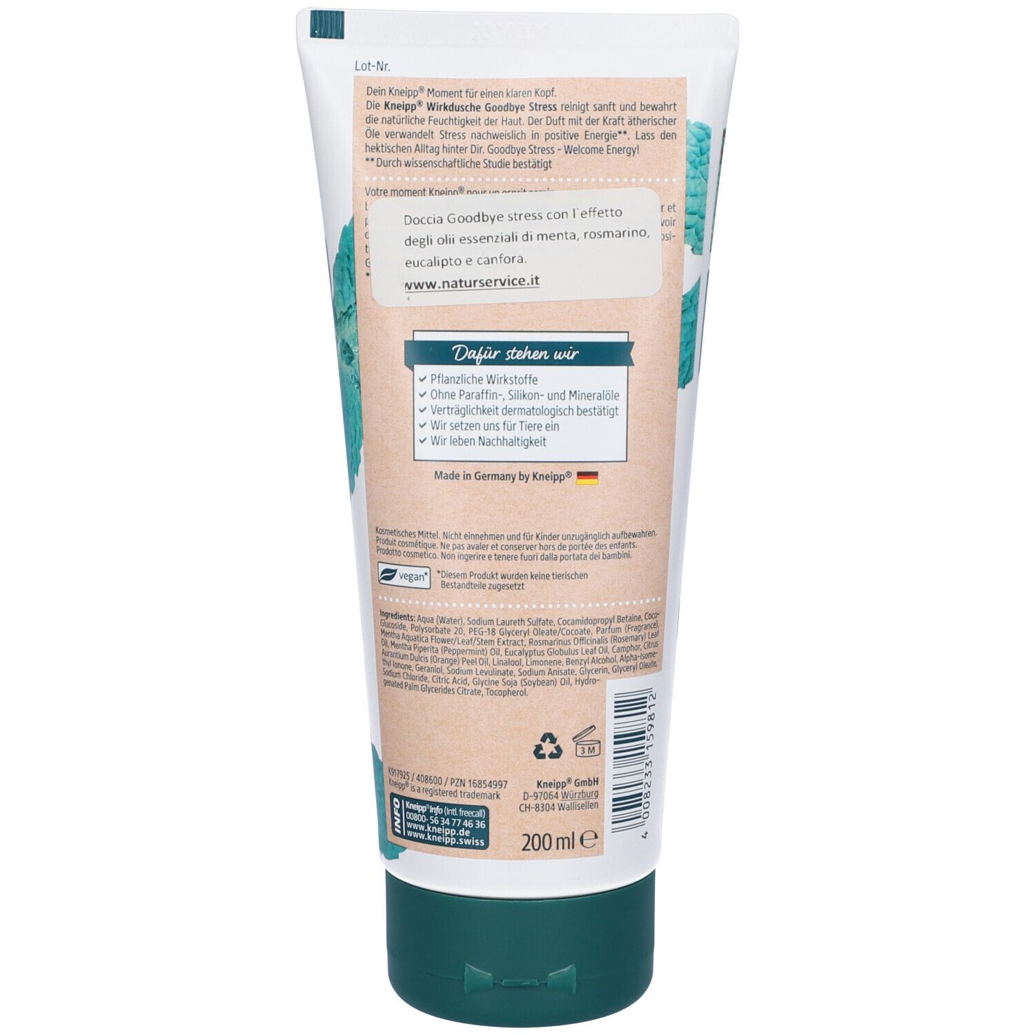 Kneipp Gel Doccia Aromatico Goodbye Stress