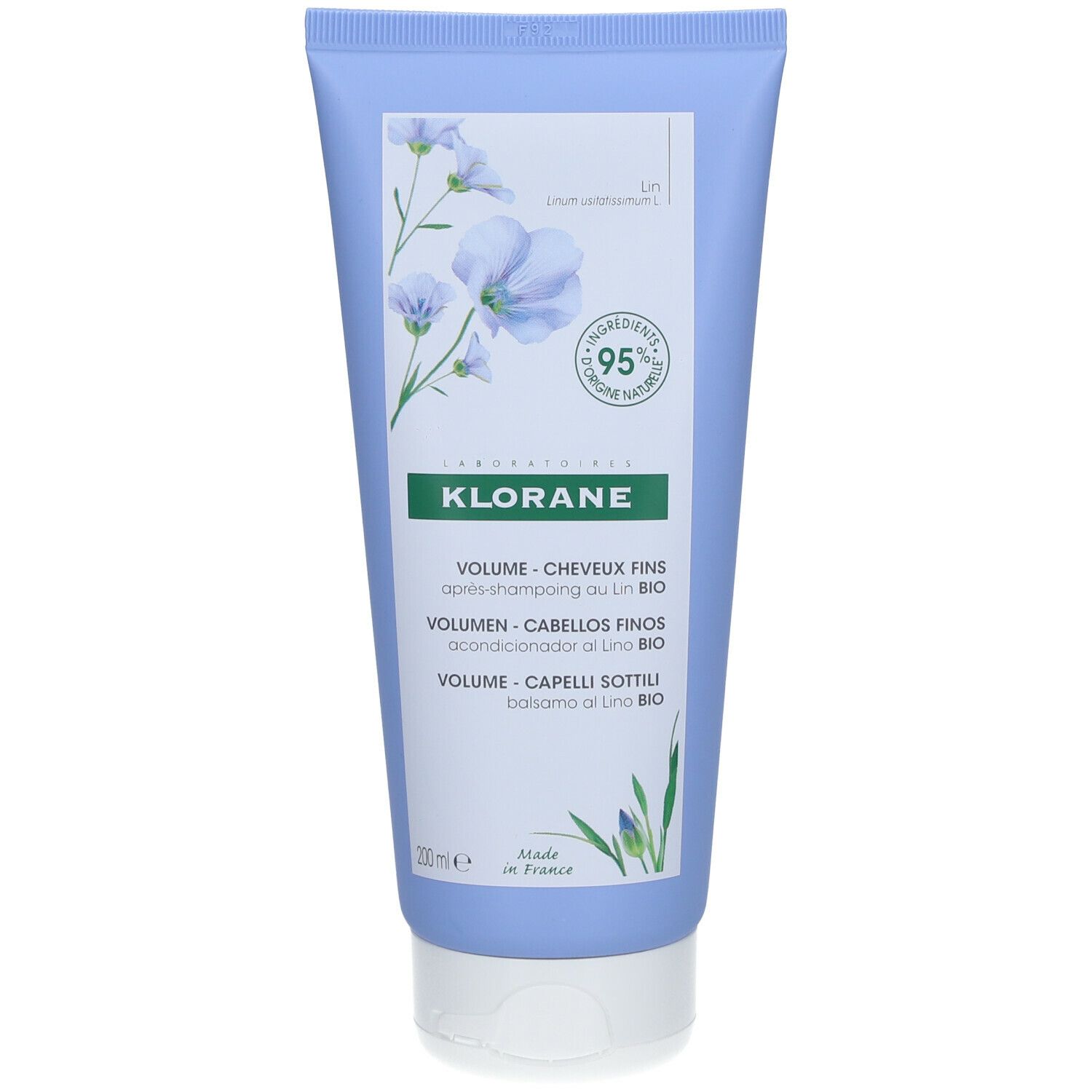 Klorane Balsamo al Lino BIO 200ml - Volume per capelli sottili
