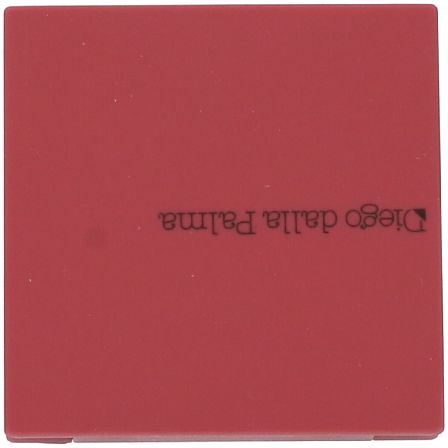 Coperchio del fard compatto rosso con logo Diego dalla Palma.
