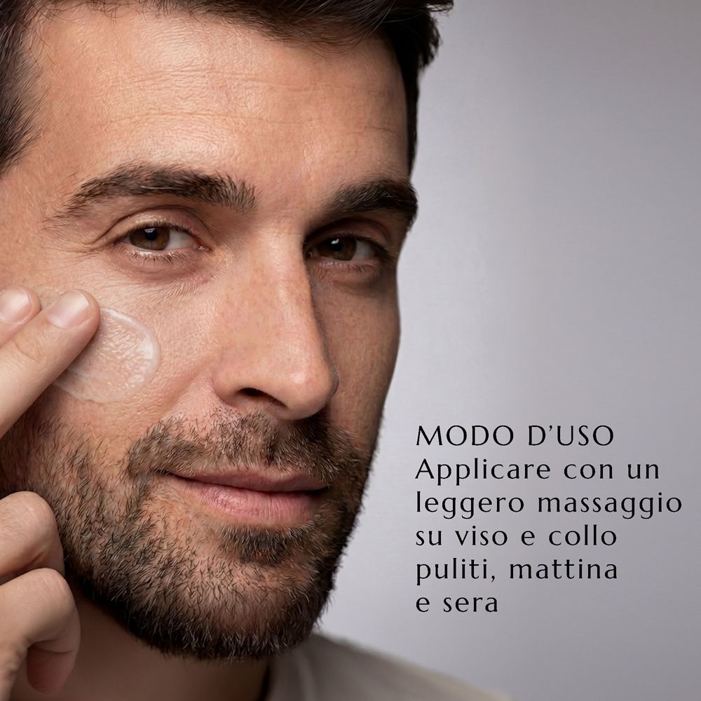 Un uomo applica Collistar Collagene.