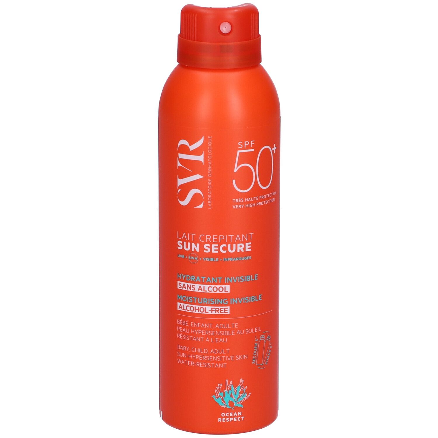 SVR SUN SECURE Lait Crépitant SPF 50+