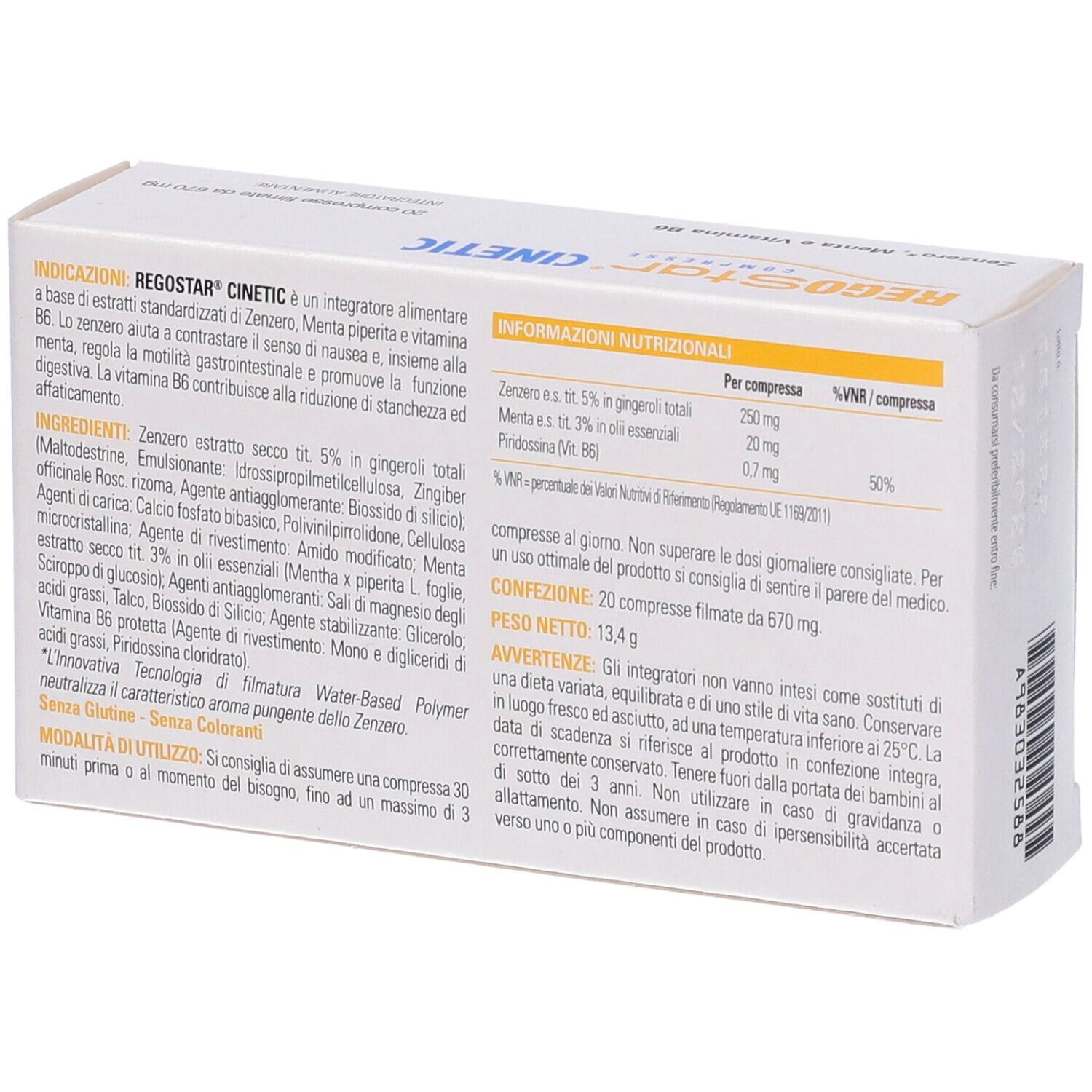 Regostar Cinetic 20 Compresse Filmate