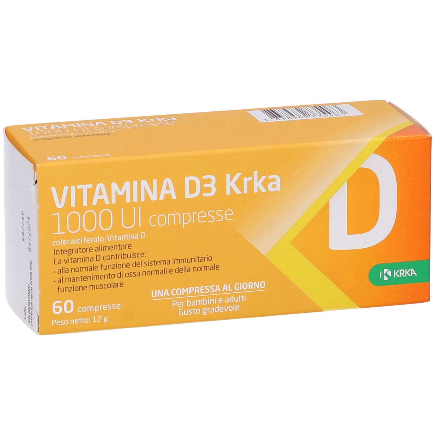 Vitamina D3 Krka 1000 Ui 60 Compresse