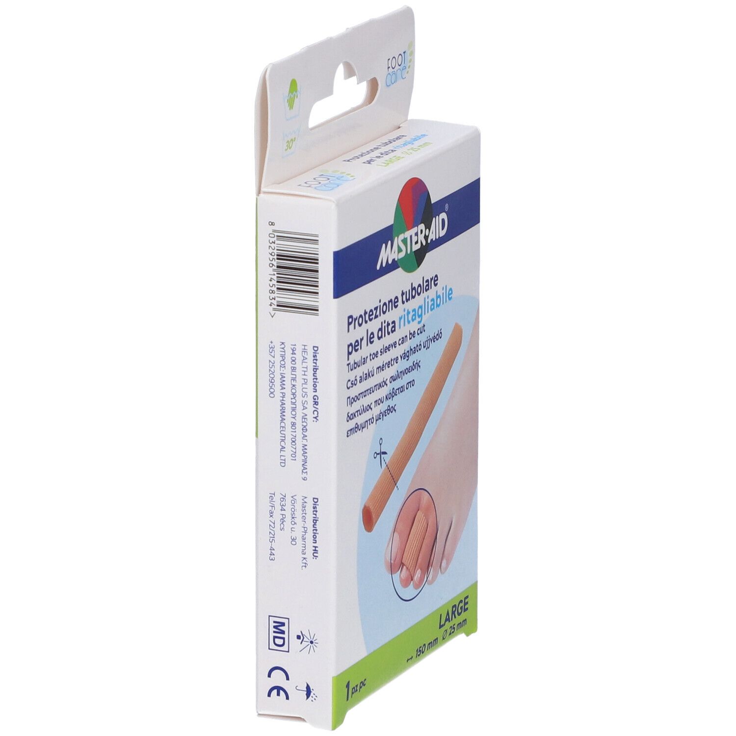 Protezione Tubolare Master-Aid Footcare Ritagliabile 15 Cm 25 Mm Large C8