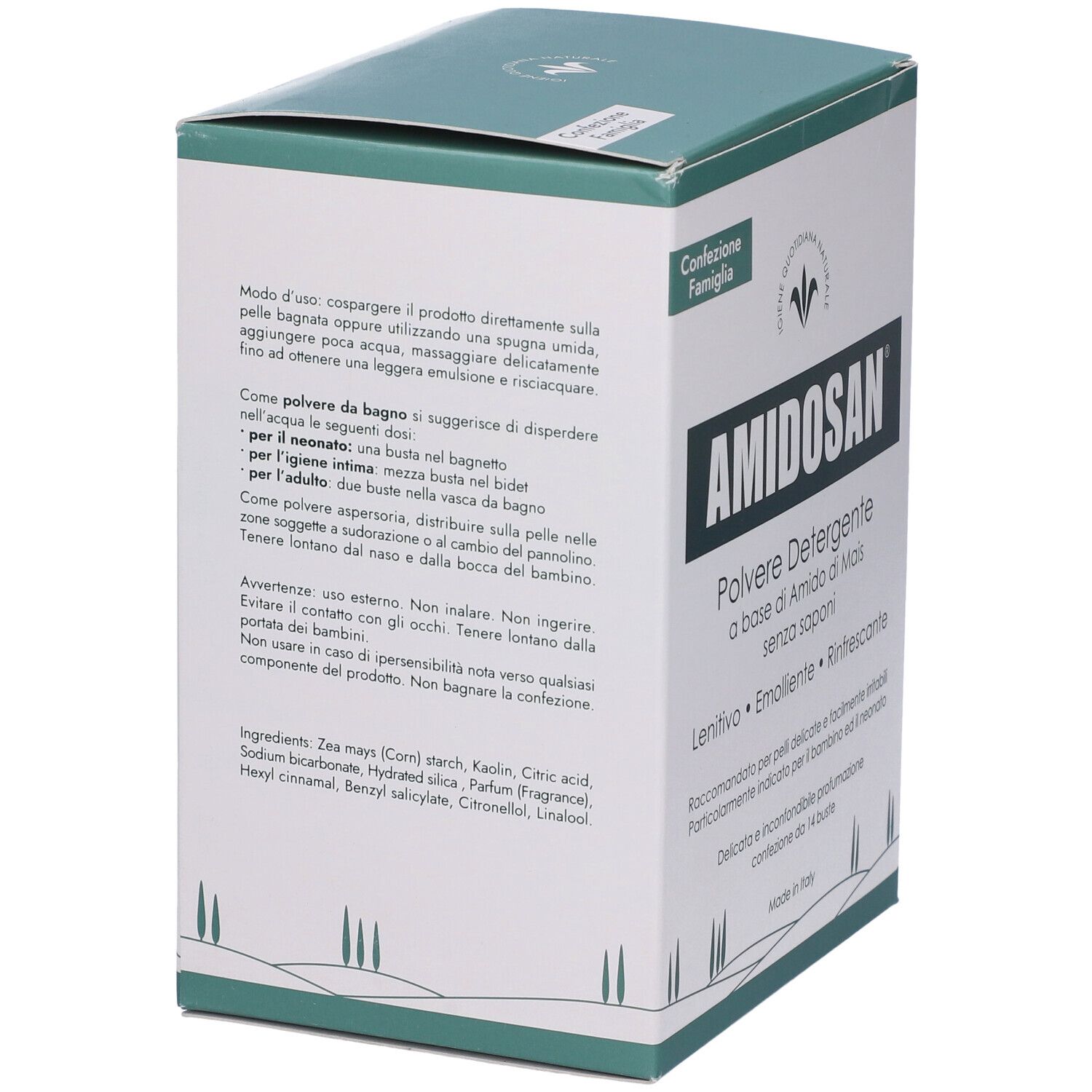 Amidosan Polvere Detergente Lenitiva Emolliente Rinfrescante 14 Buste 40 G