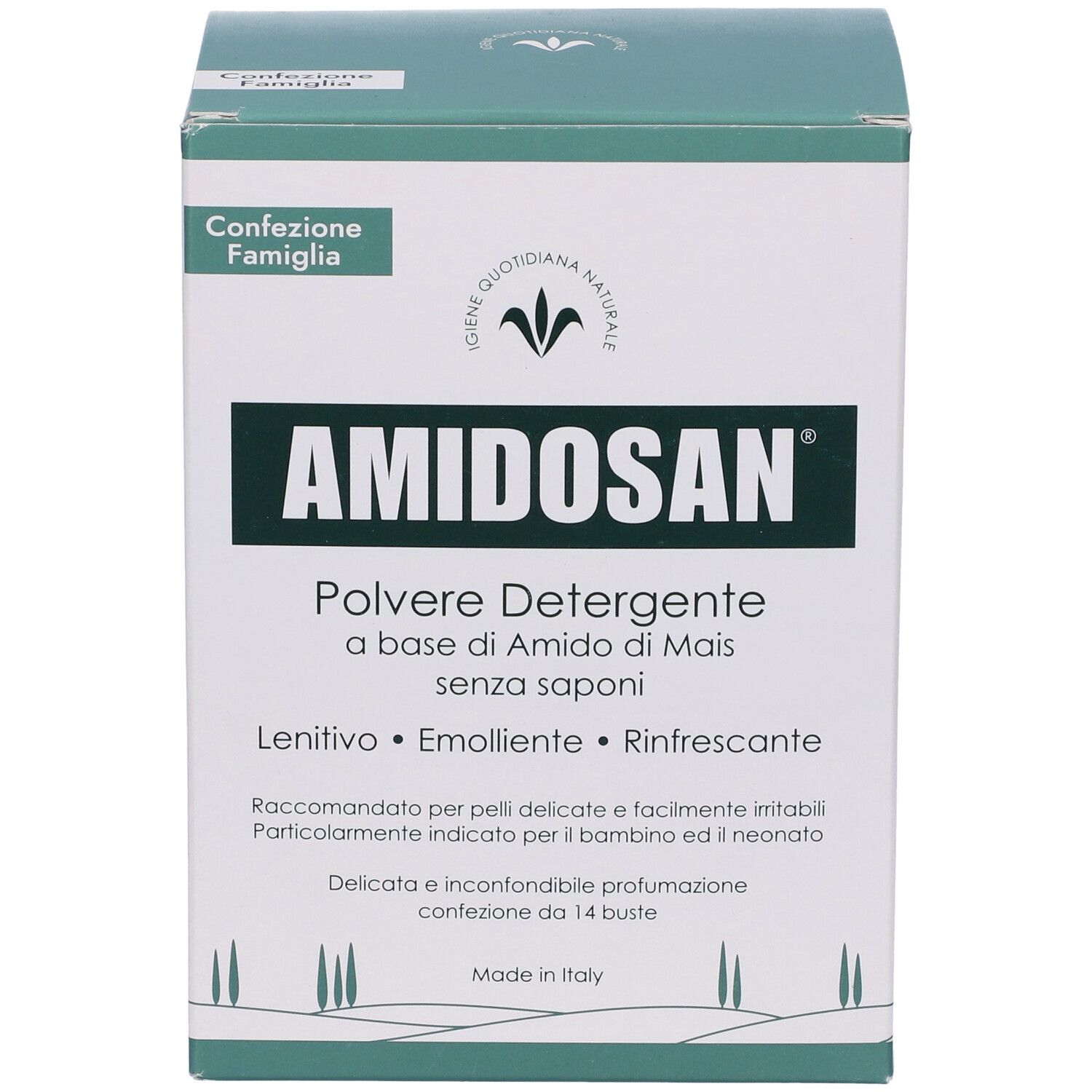 Amidosan Polvere Detergente Lenitiva Emolliente Rinfrescante 14 Buste 40 G