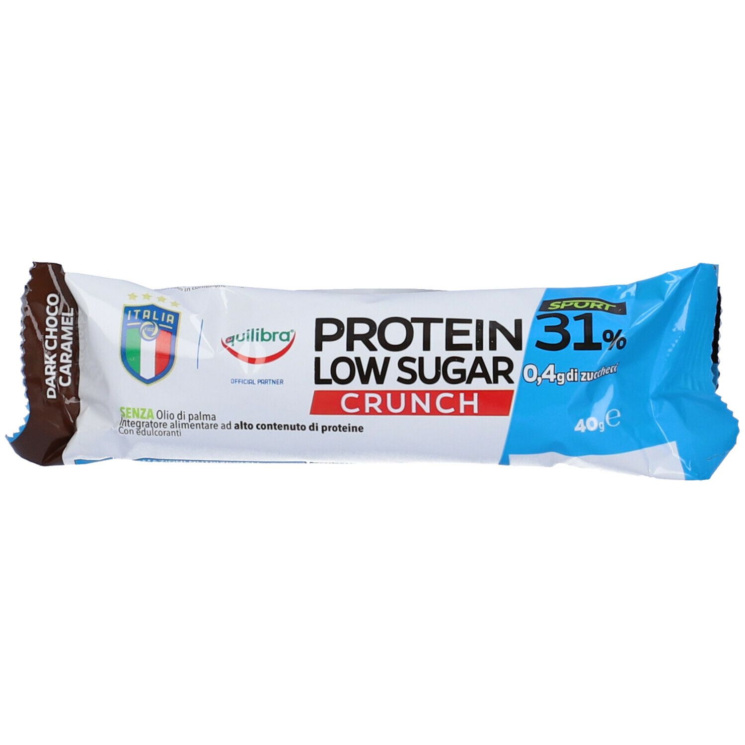 Equilibra® Protein 31% Low Sugar Crunch Dark Choco Caramel 40 g