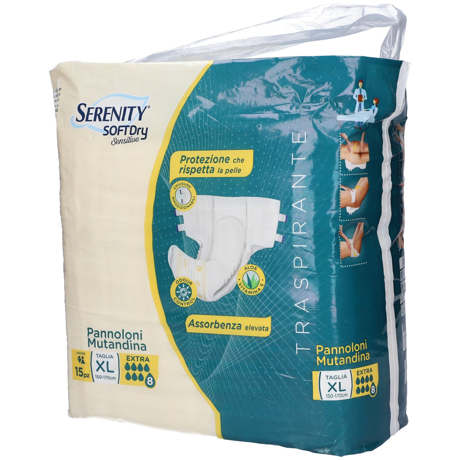 Serenity Pannolone Mutandina Sd Sensitive Extra Taglia Xl 15 Pezzi