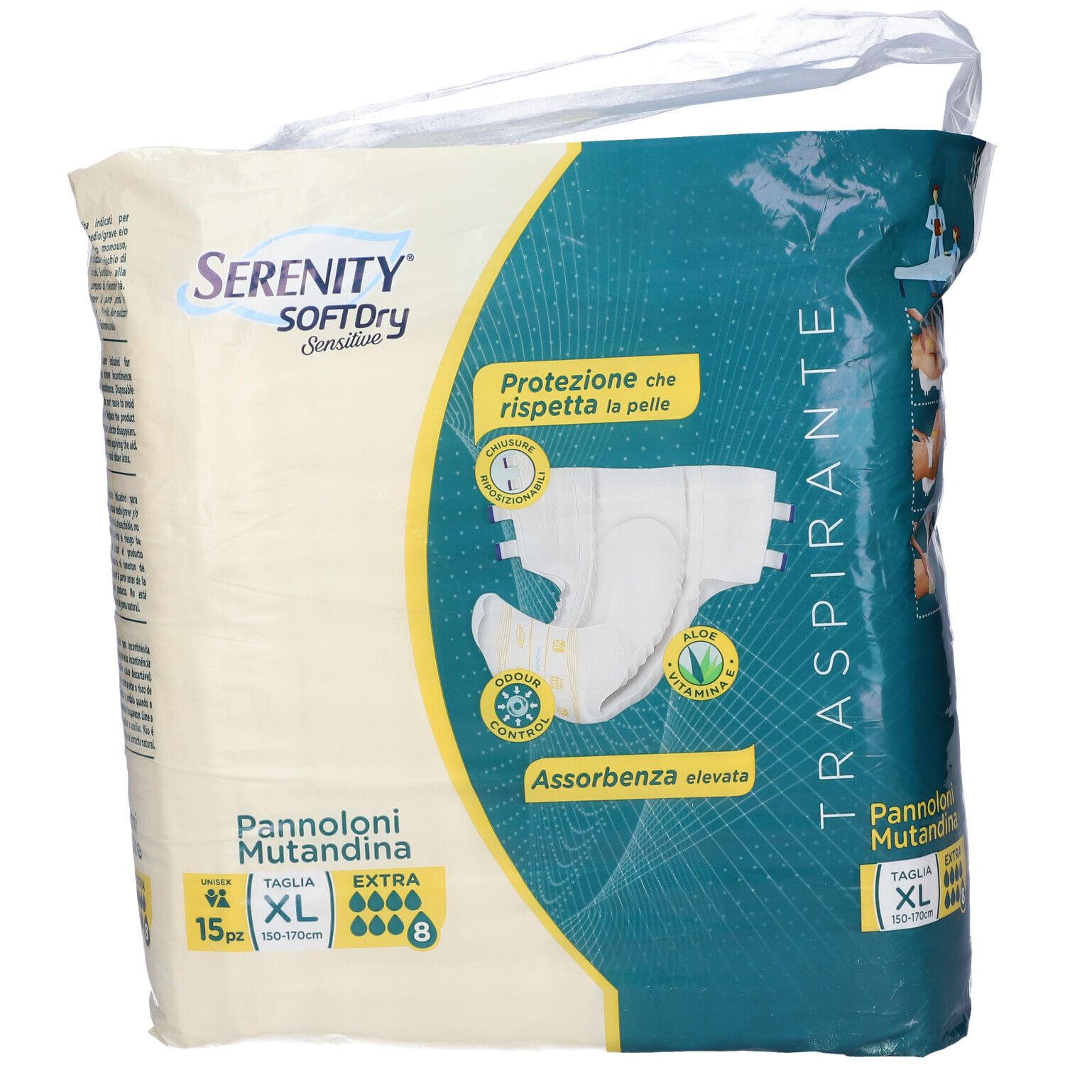 Serenity Pannolone Mutandina Sd Sensitive Extra Taglia Xl 15 Pezzi