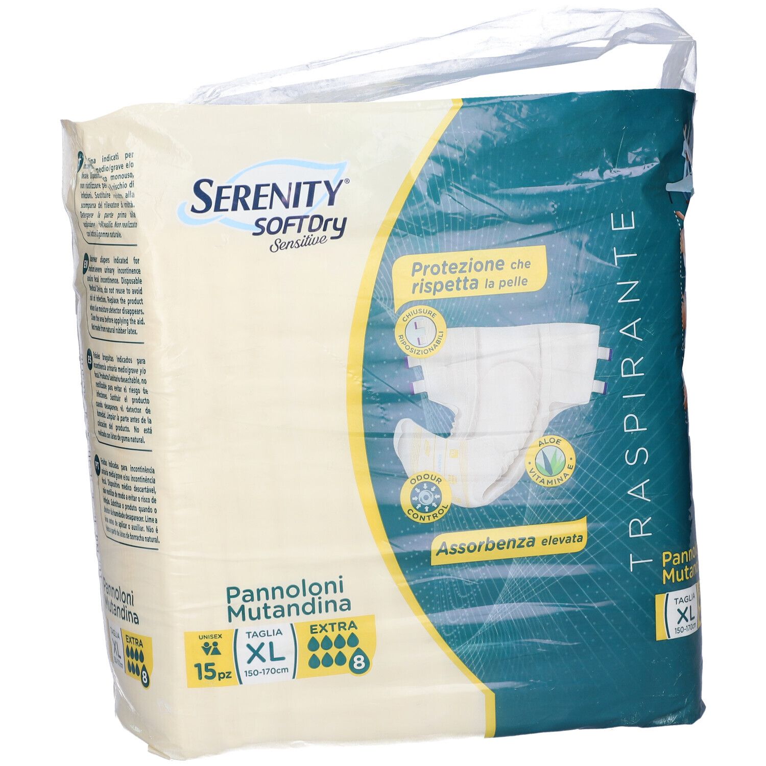 Serenity Pannolone Mutandina Sd Sensitive Extra Taglia Xl 15 Pezzi