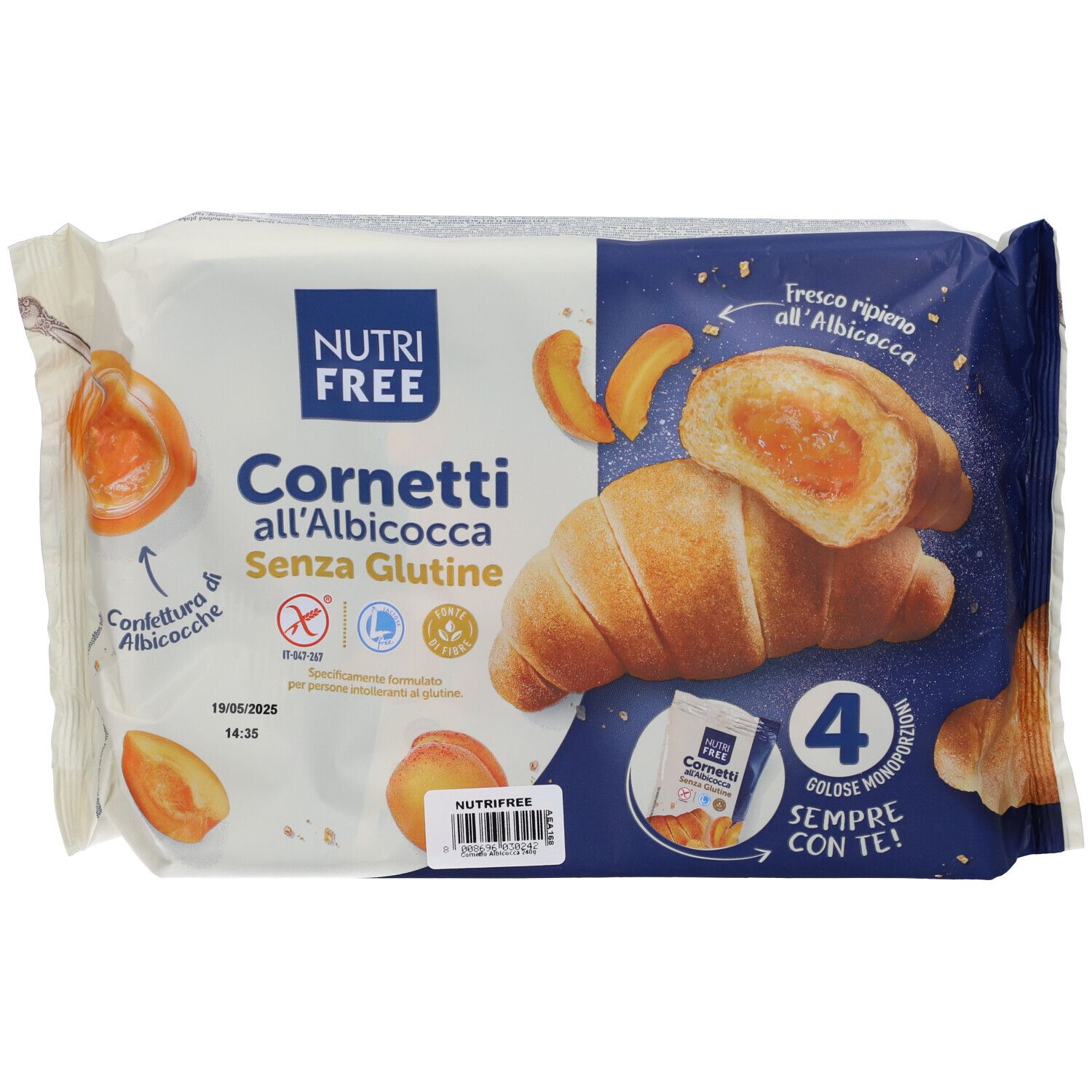 Cornetti Senza Glutine all'Albicocca - Nutrifree
