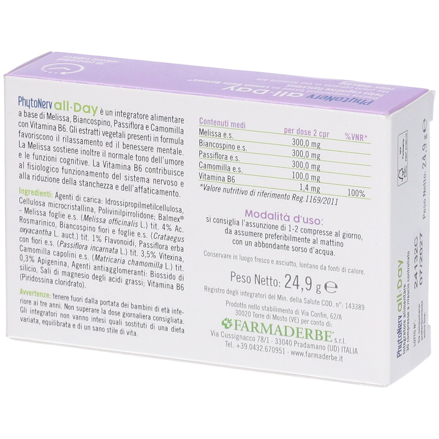 Phytonerv All Day 30 Compresse