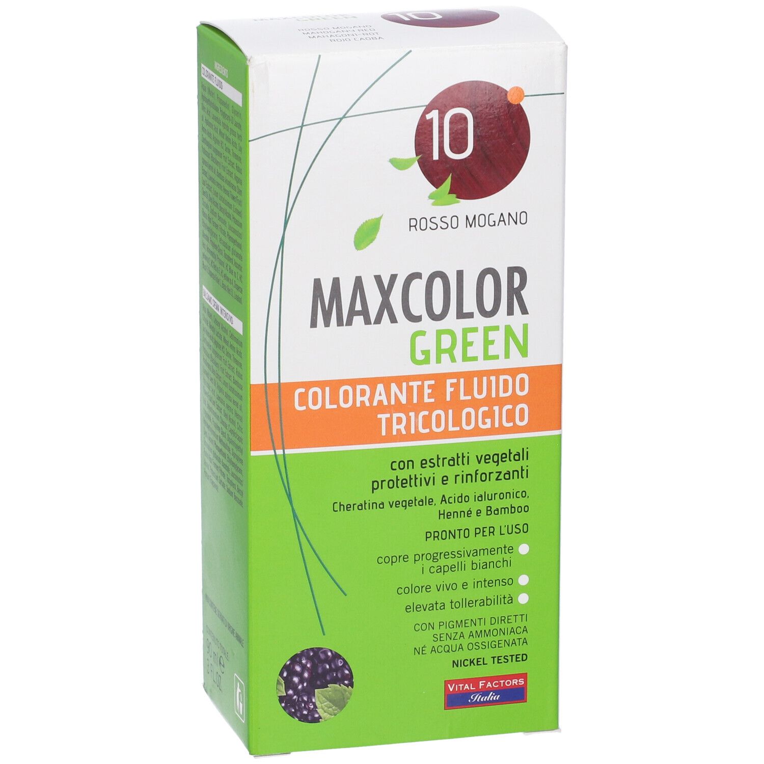 Maxcolor Green 10 Rosso Mogano 75 Ml + Balsamo 15 Ml