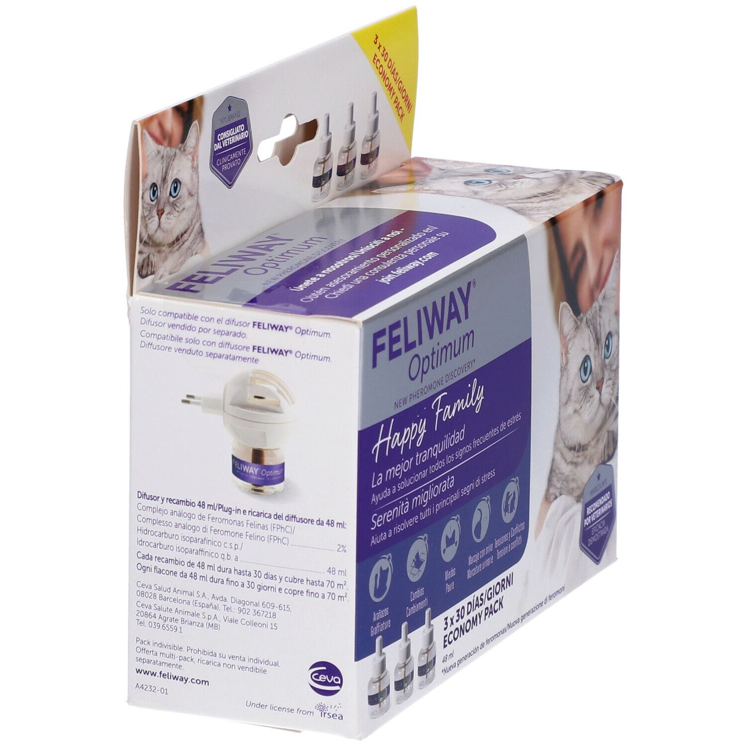 FELIWAY® OPTIMUM SET 3 RICARICHE 48 ml