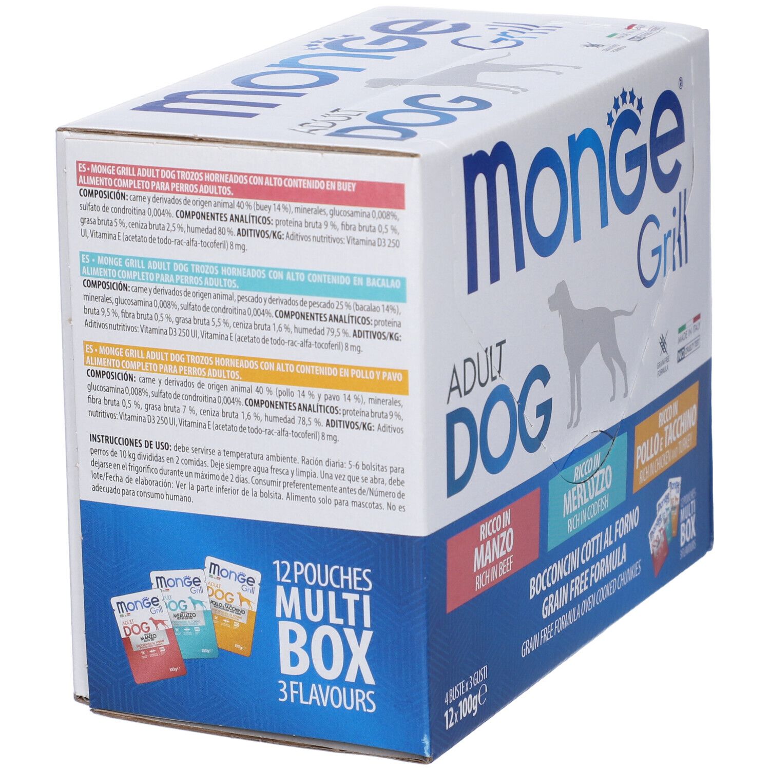Monge Grill Multibox Adult Manzo-Merluzzo-Pollo