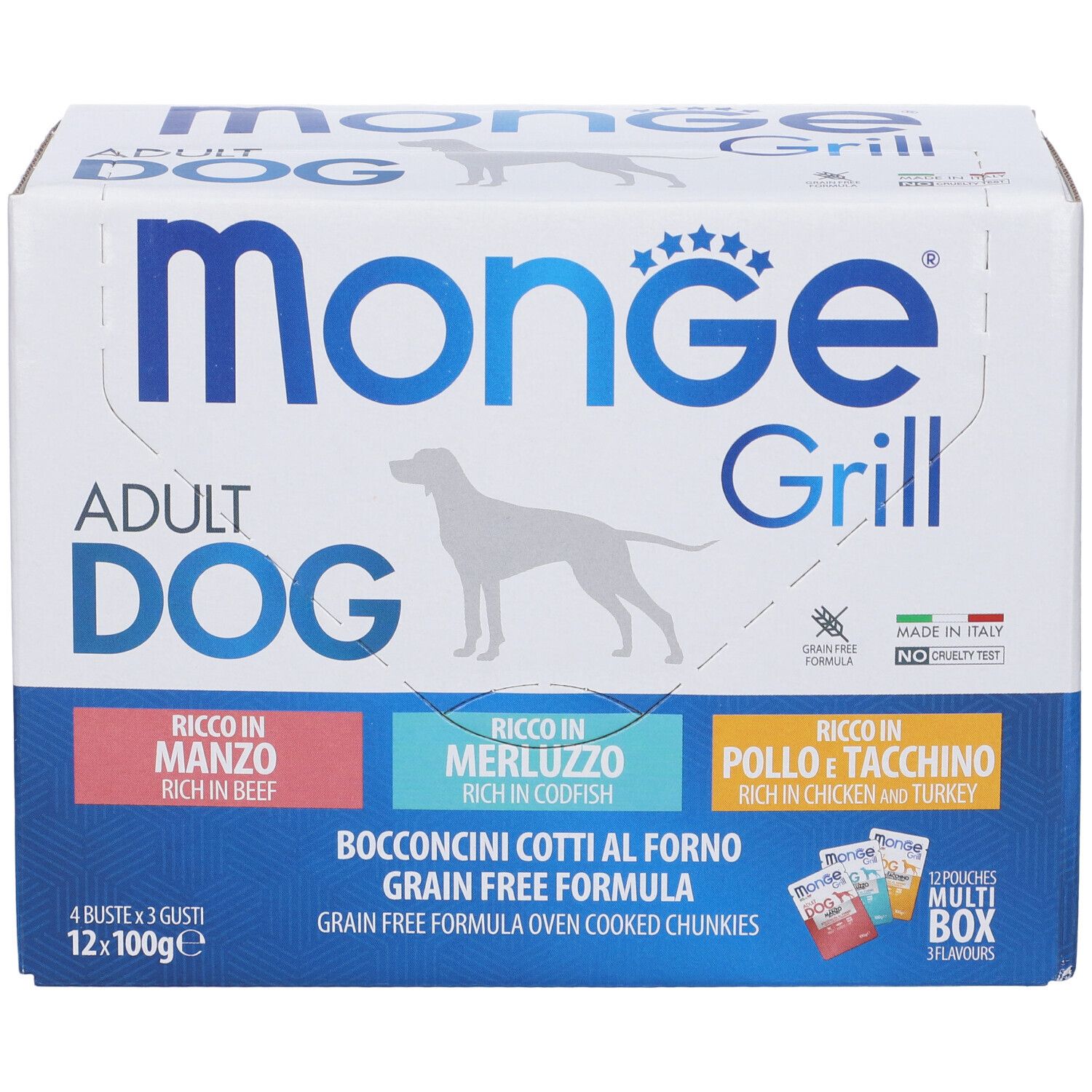 Monge Grill Multibox Adult Manzo-Merluzzo-Pollo