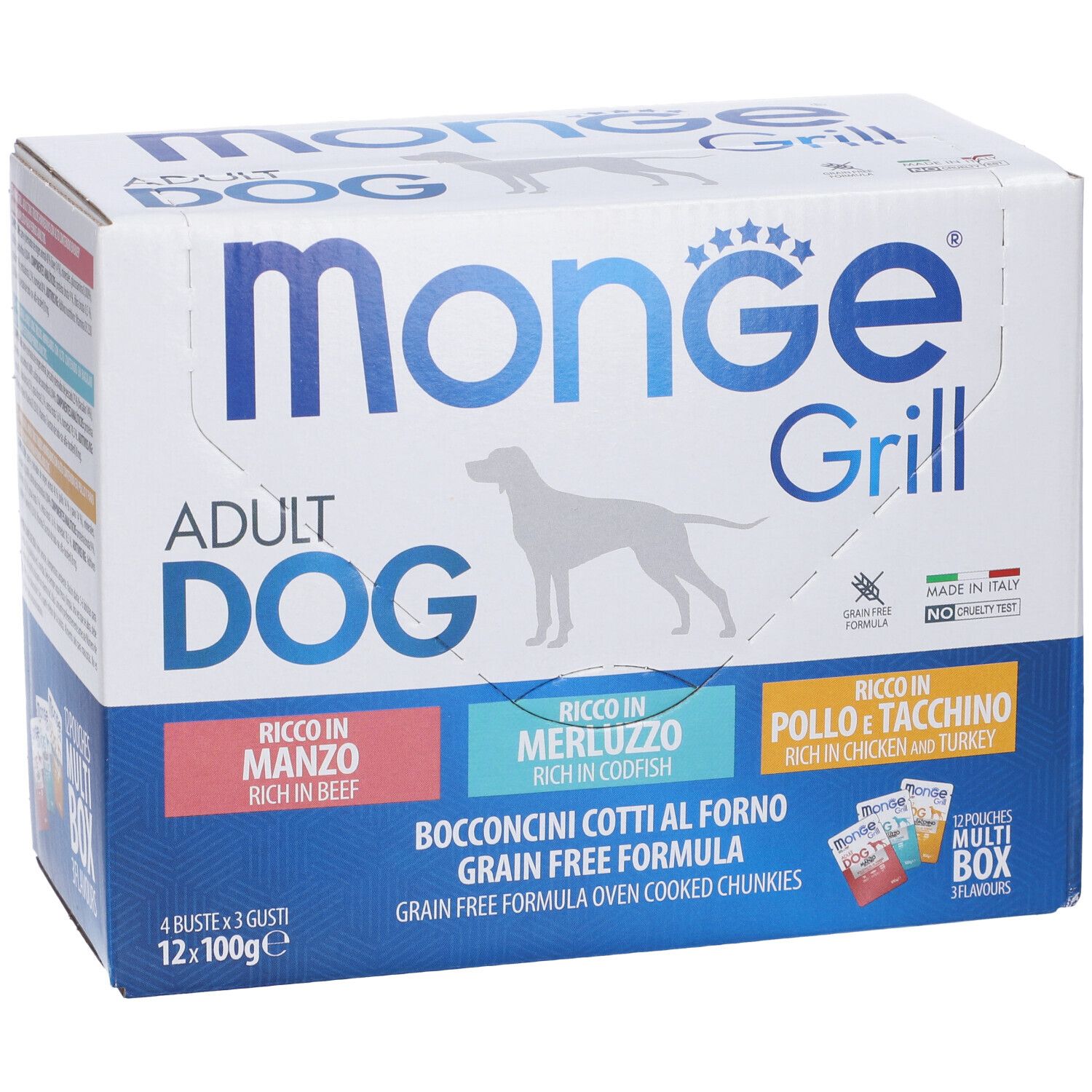 Monge Grill Multibox Adult Manzo-Merluzzo-Pollo
