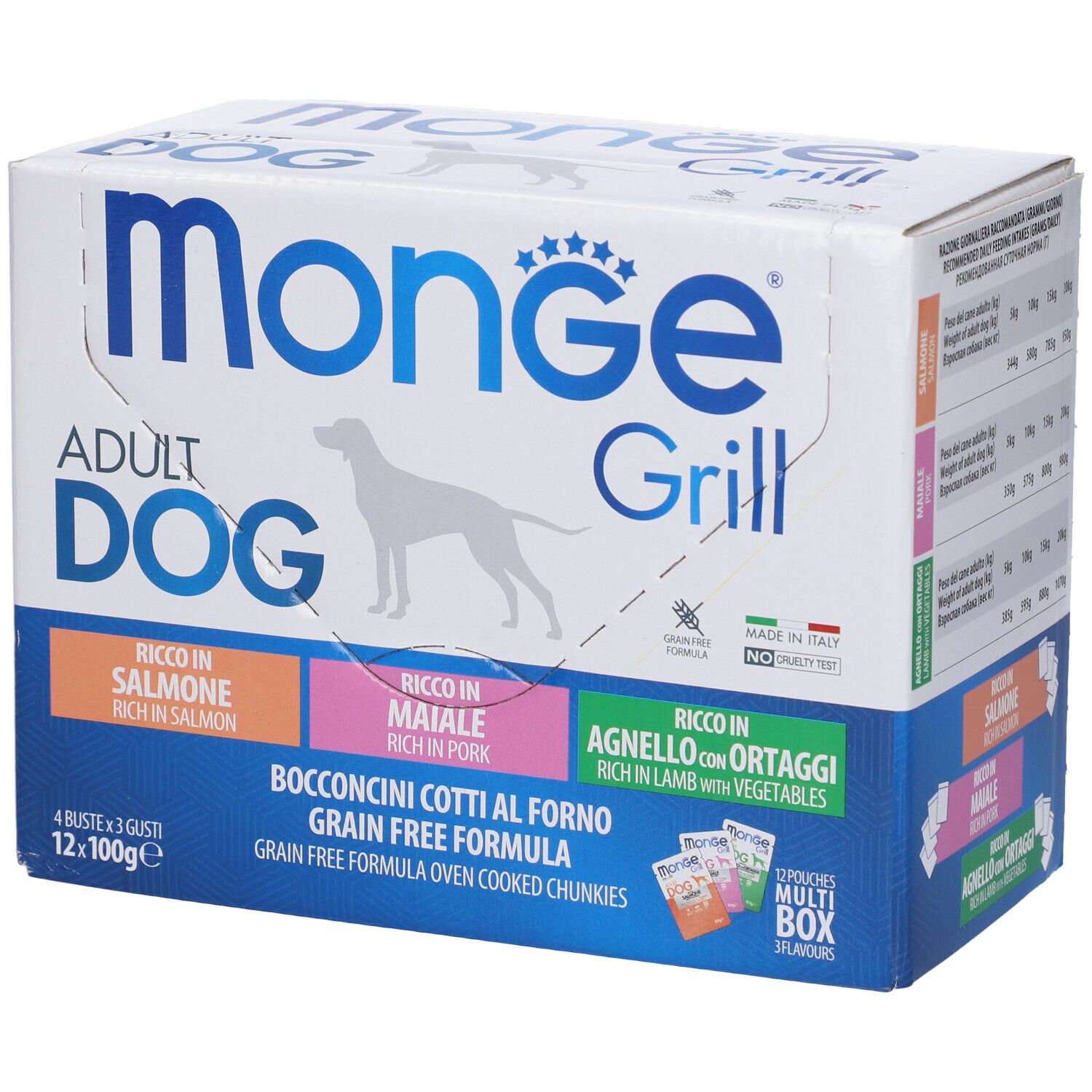 Monge Grill Multibox Adult Salmone-Maiale-Agnello
