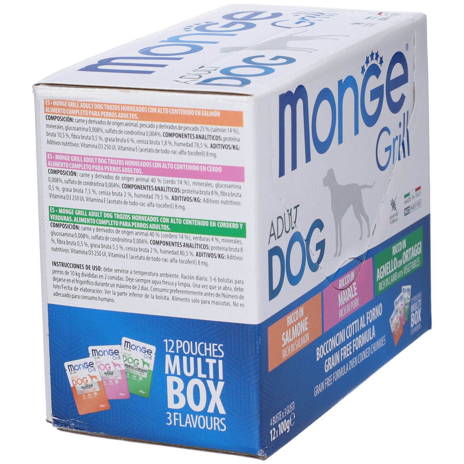 Monge Grill Multibox Adult Salmone-Maiale-Agnello