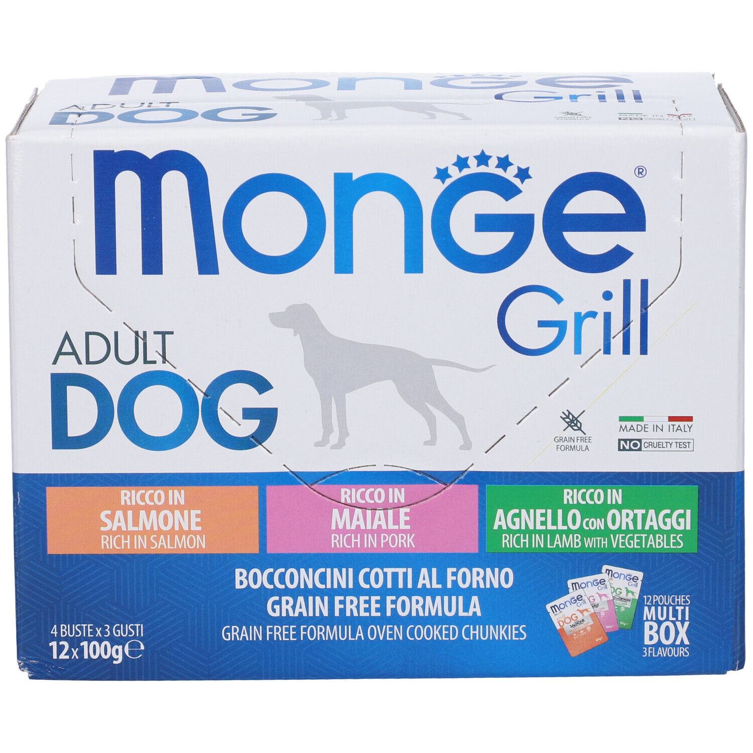 Monge Grill Multibox Adult Salmone-Maiale-Agnello