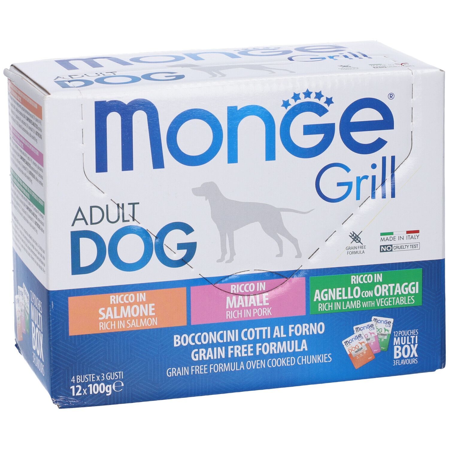 Monge Grill Multibox Adult Salmone-Maiale-Agnello