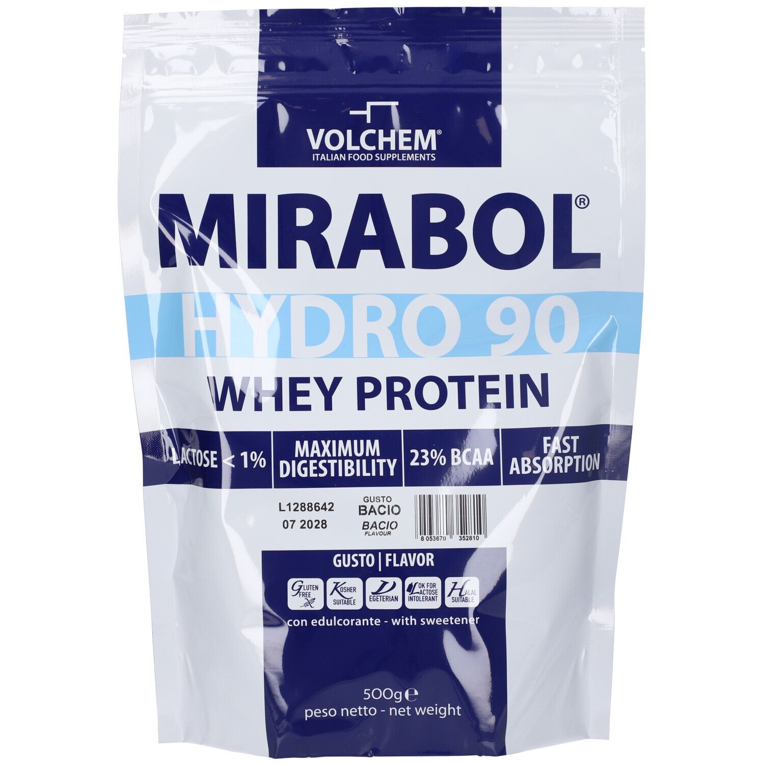 VOLCHEM Mirabol Hydro Sieroproteine Idrolizzate In Polvere Solubile - Gusto Bacio
