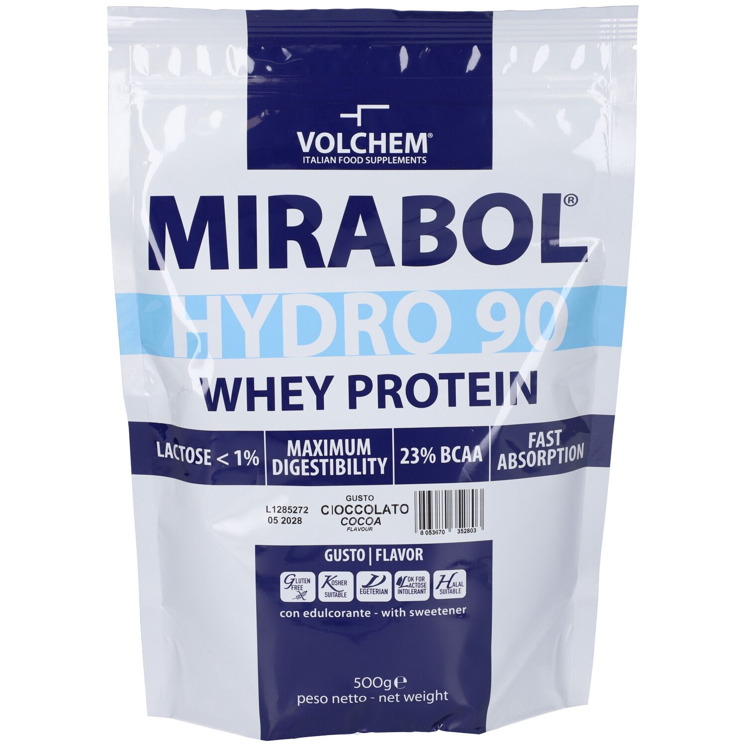 VOLCHEM Mirabol Hydro Sieroproteine Idrolizzate In Polvere Solubile - Gusto Cacao