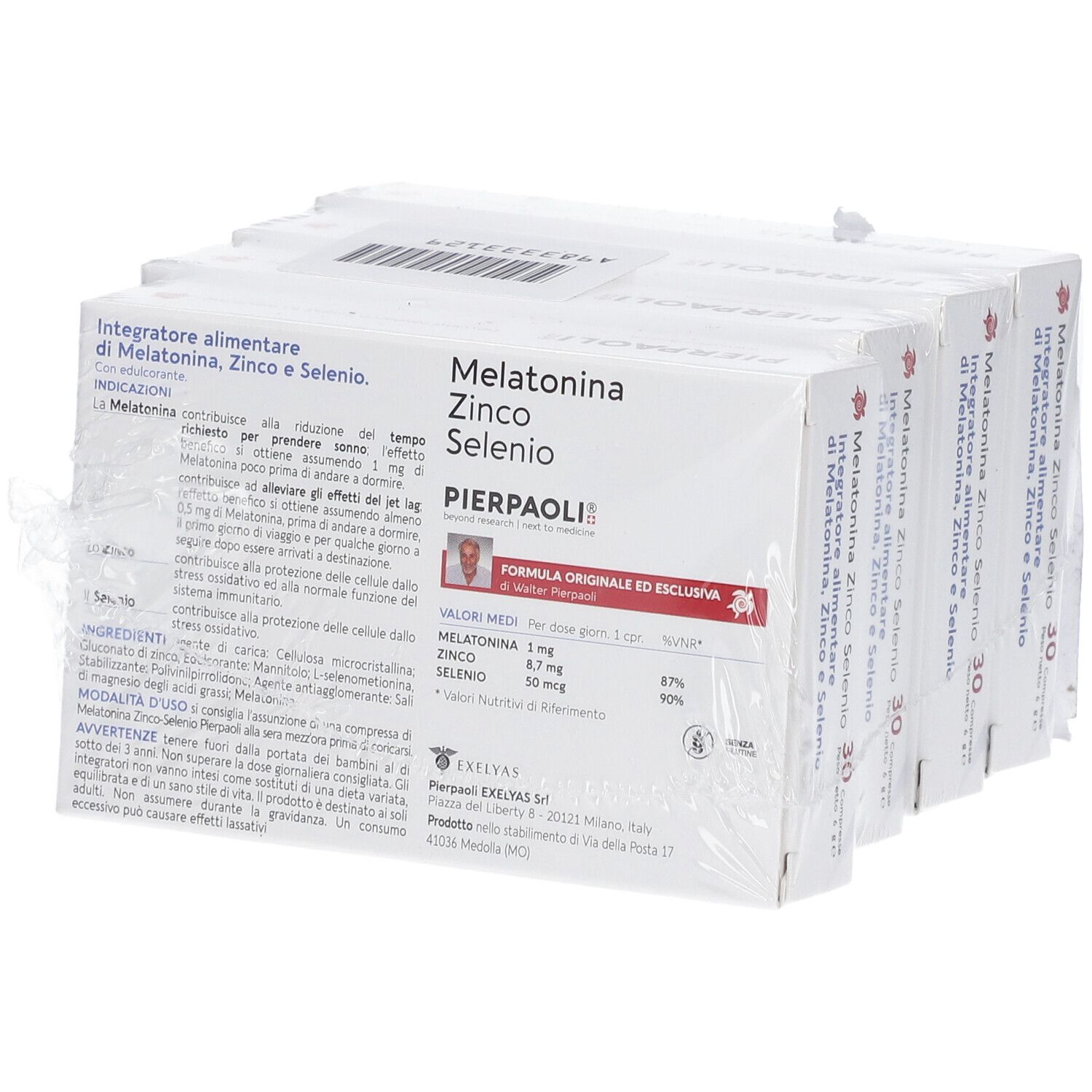 PIERPAOLI® Melatonina Zinco Selenio 90 + 30 omaggio