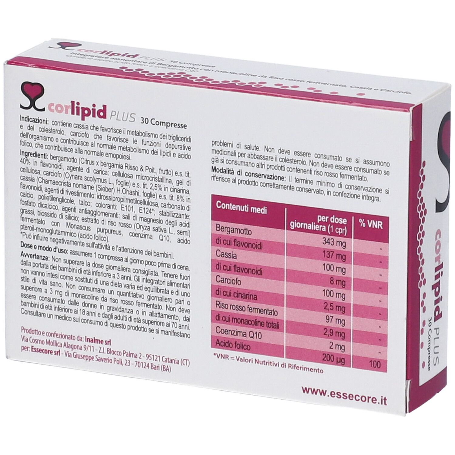 Corlipid Plus 30 Compresse