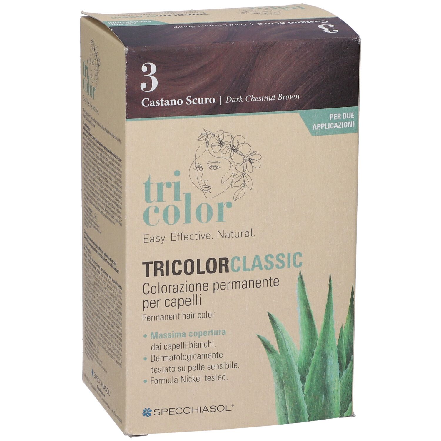 Tricolor Classic 3 Castano Scuro 2 Tubi 50 Ml + 2 Shaker 50 Ml + 4 Bustine 8 Ml