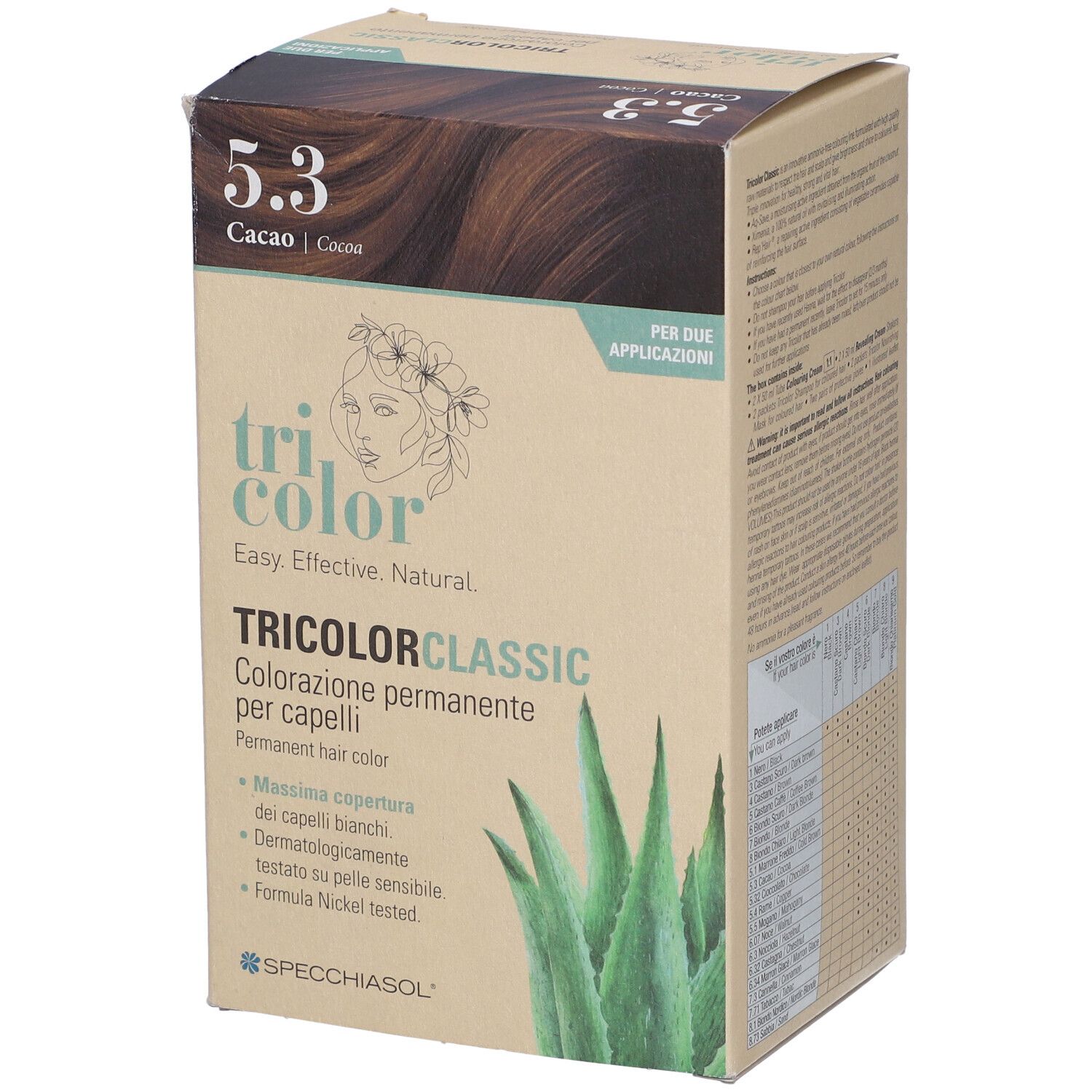 Tricolor Classic 5,3 Cacao 2 Tubi 50 Ml + 2 Shaker 50 Ml + 4 Bustine 8 Ml