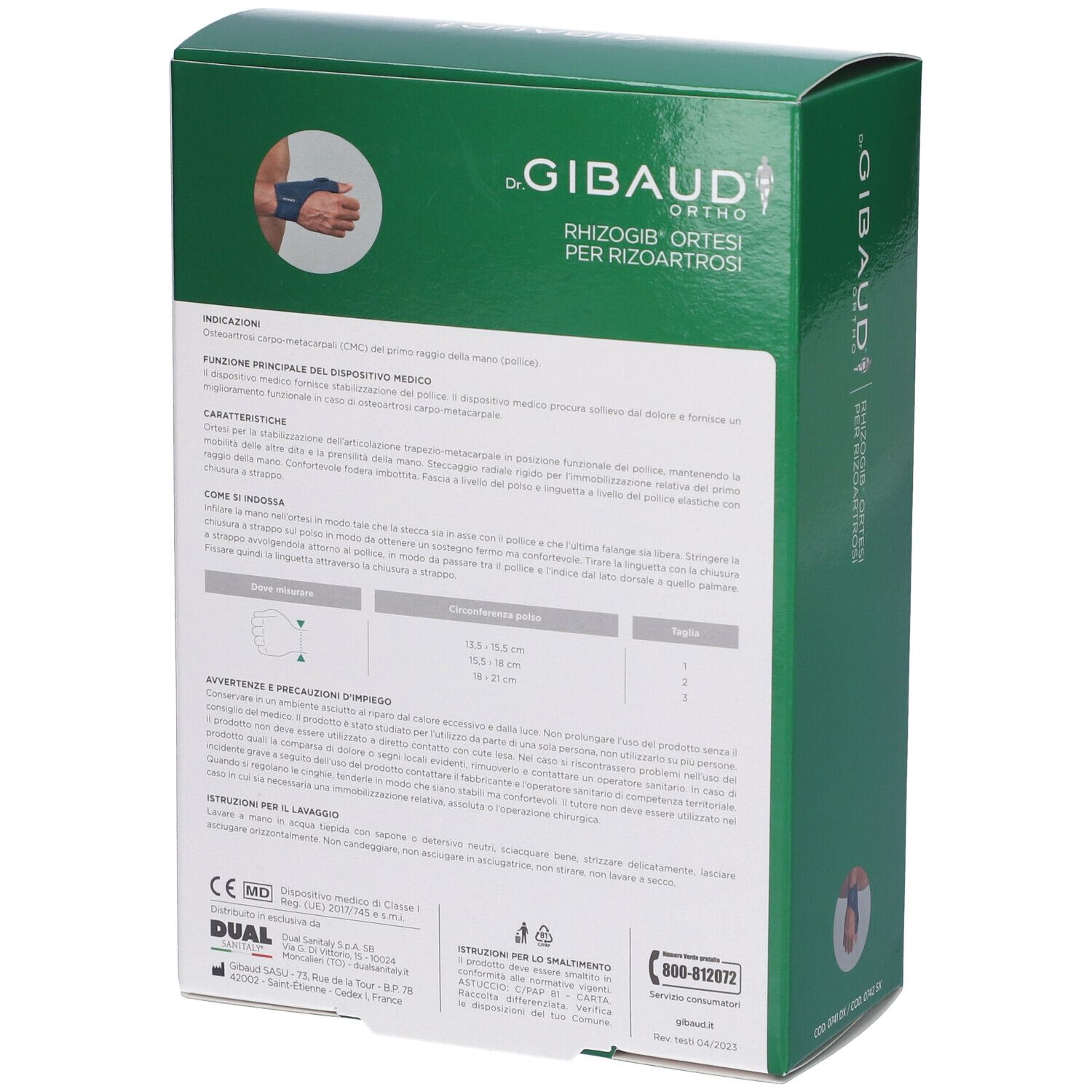 Rhizogib Ortesi Per Rizoartrosi Dr Gibaud Ortho Destra 2