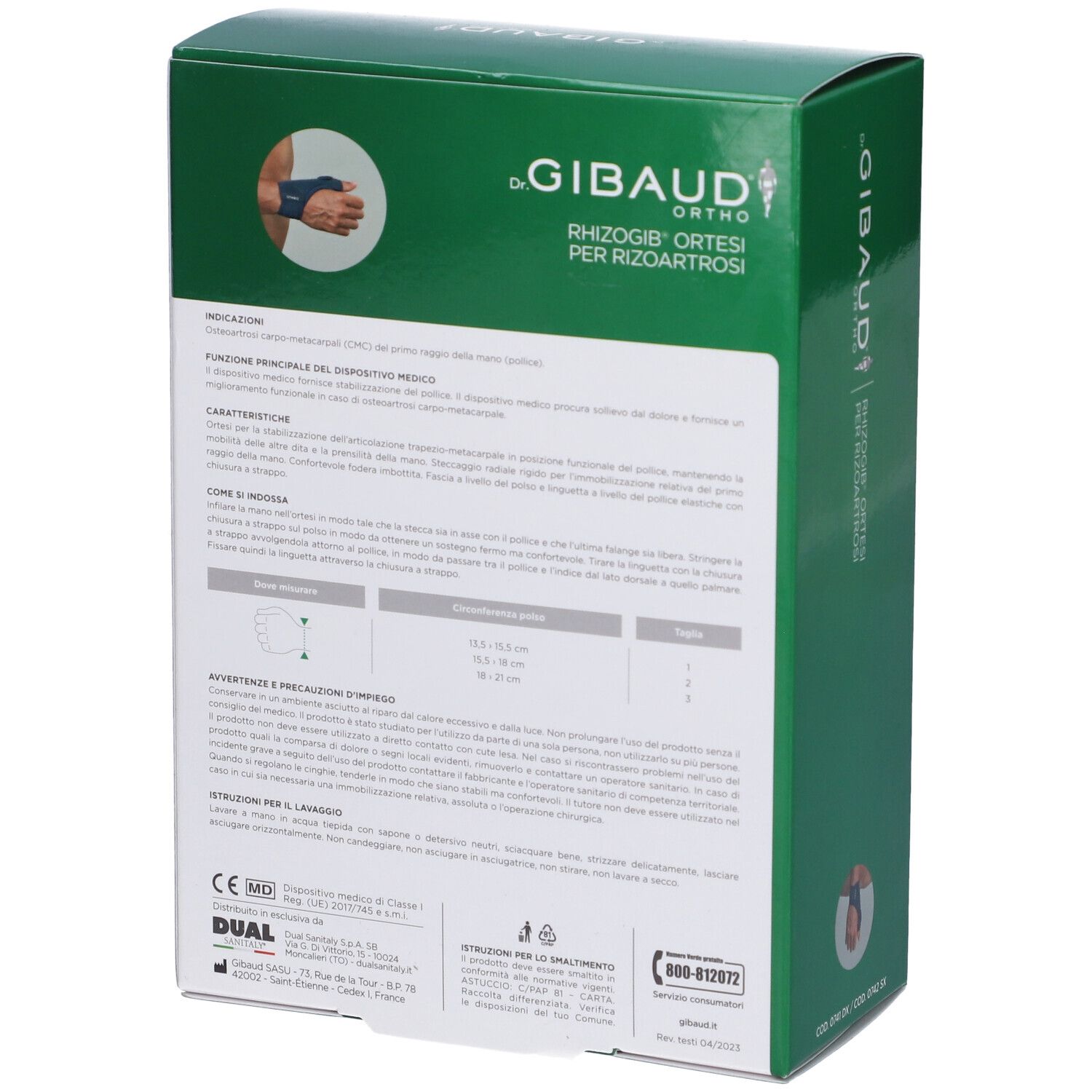 Rhizogib Ortesi Per Rizoartrosi Dr Gibaud Ortho Sinistra 1