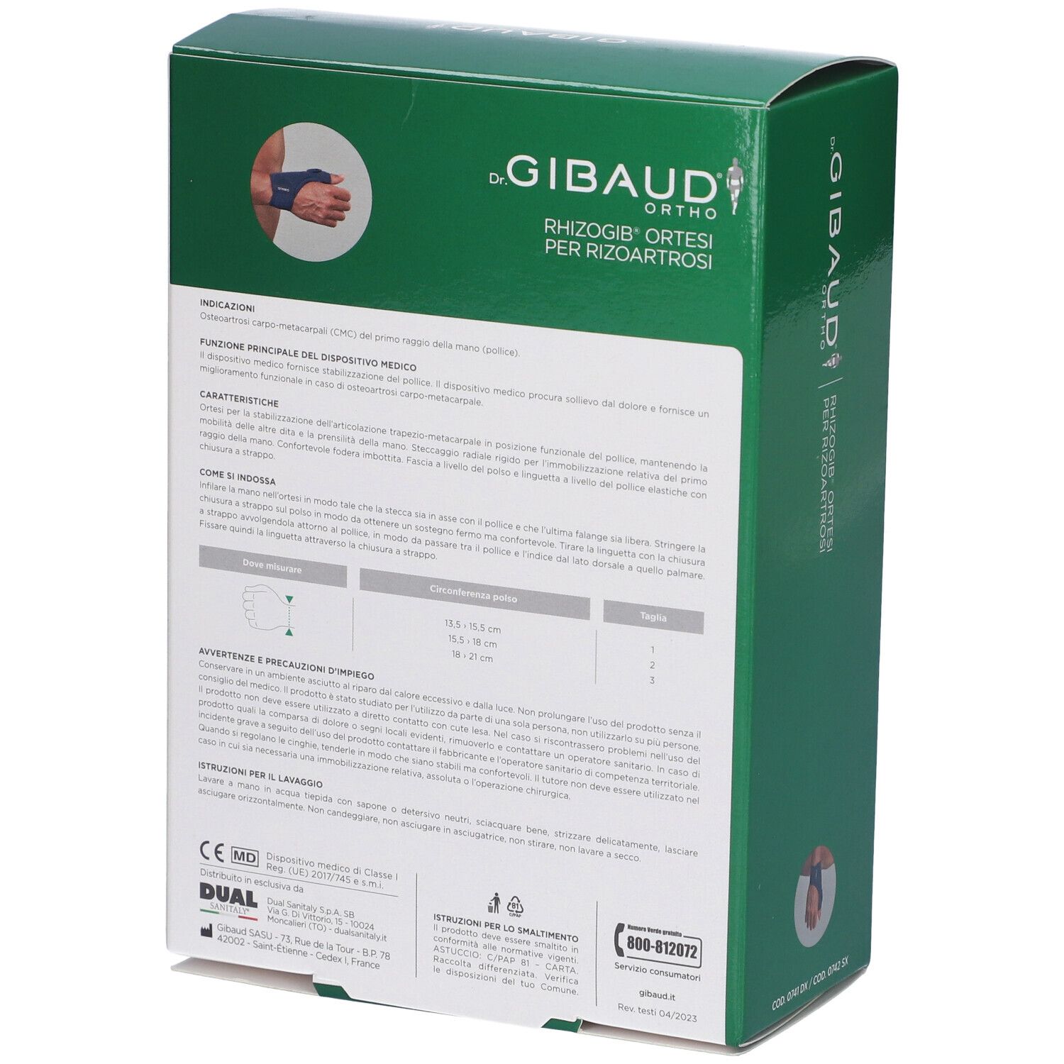 Rhizogib Ortesi Per Rizoartrosi Dr Gibaud Ortho Sinistra 2