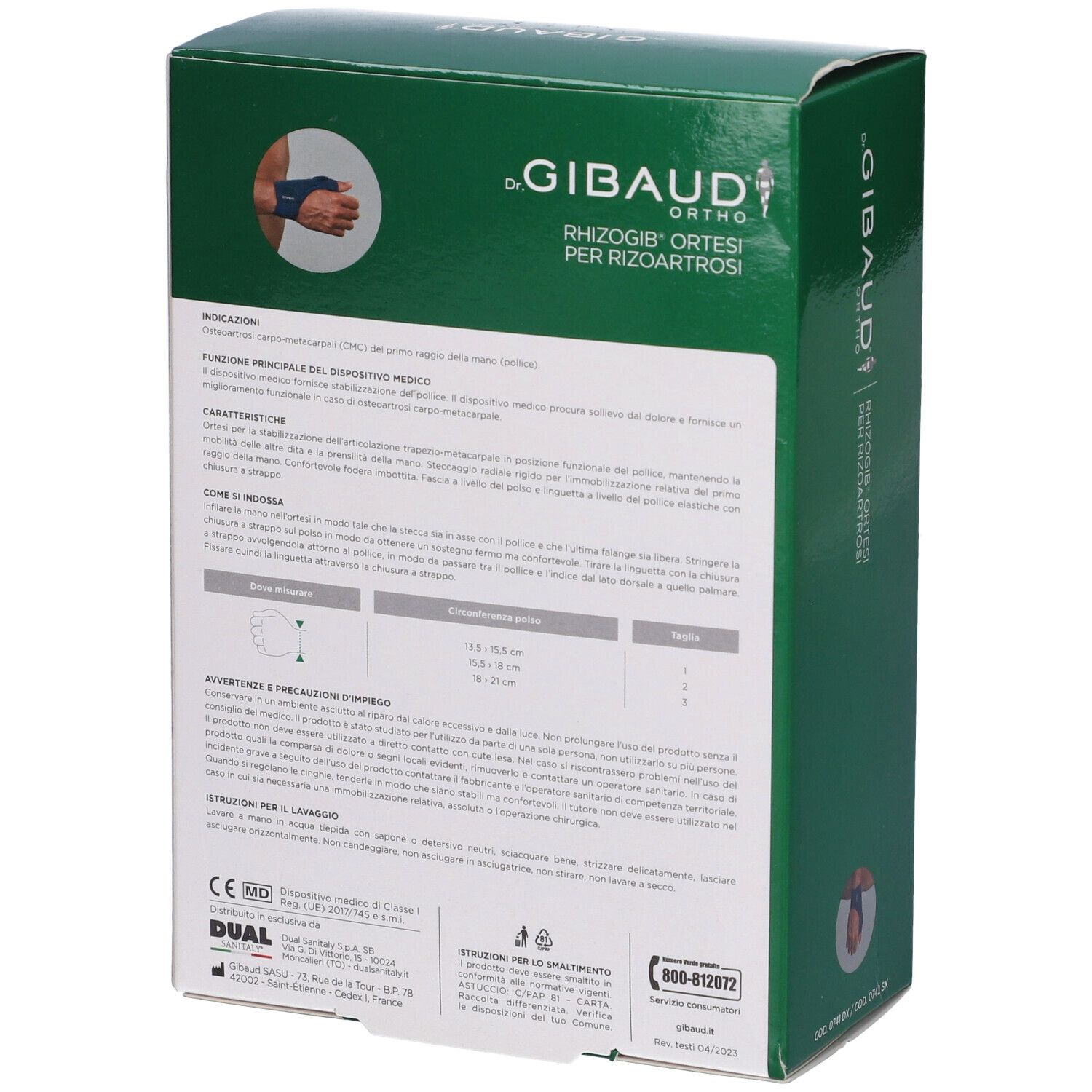 Rhizogib Ortesi Per Rizoartrosi Dr Gibaud Ortho Sinistra 3