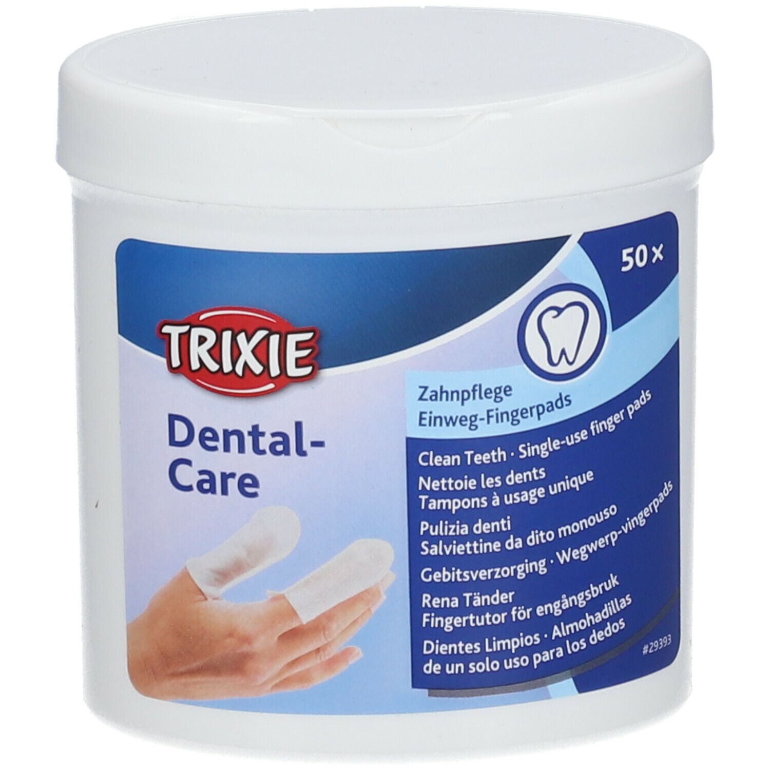 TRIXIE Pulizia denti, salviettine da dito monouso
