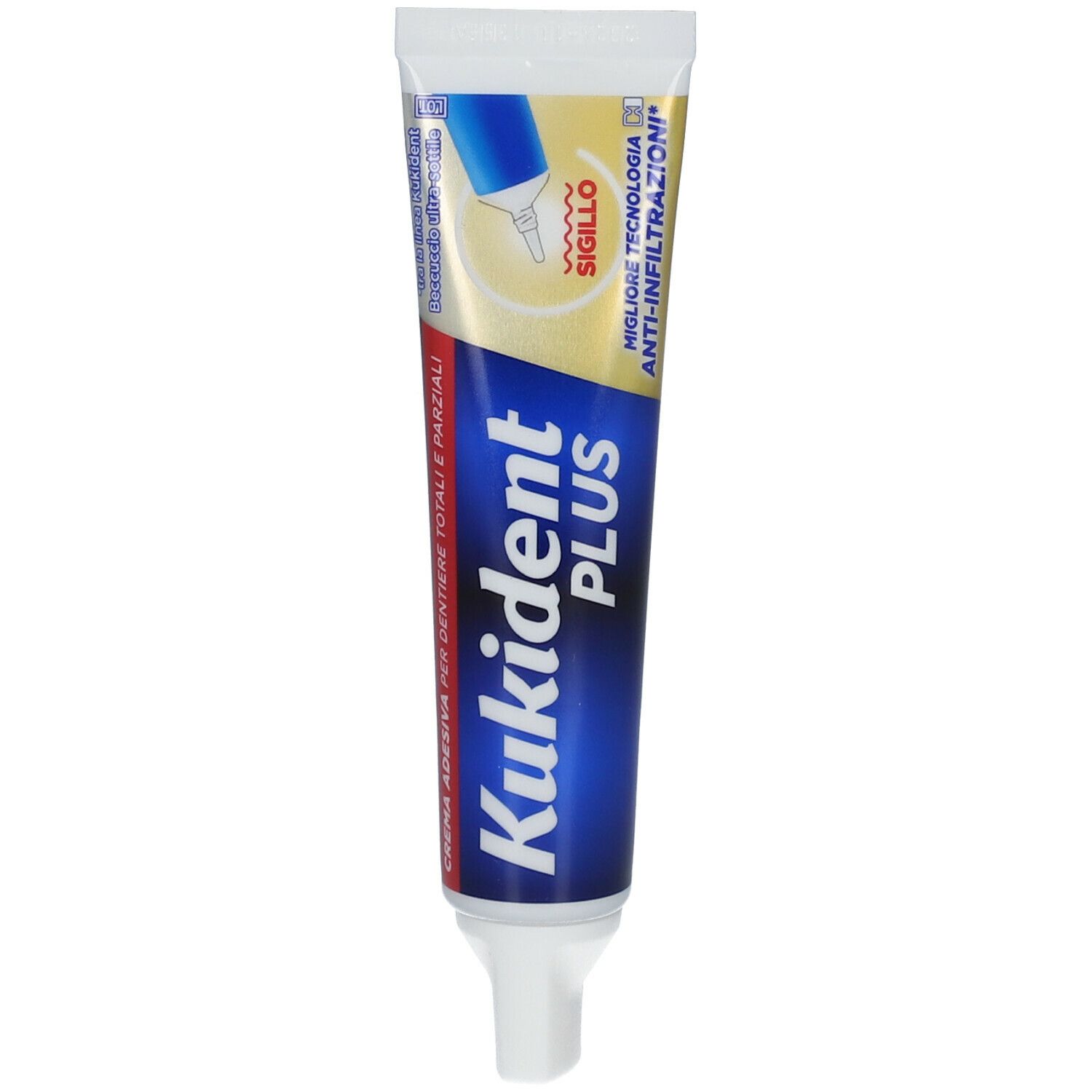 Kukident - Plus Sigillo Crema Adesiva 40g, Colla per Protesi Dentali, Tubo  da 40g, Parole Chiave Utili alla Ricerca