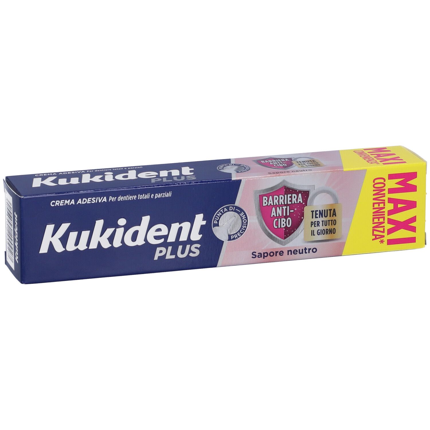 Kukident Plus Sigillo Crema Adesiva per Dentiere Totali e Parziali Aroma Neutro