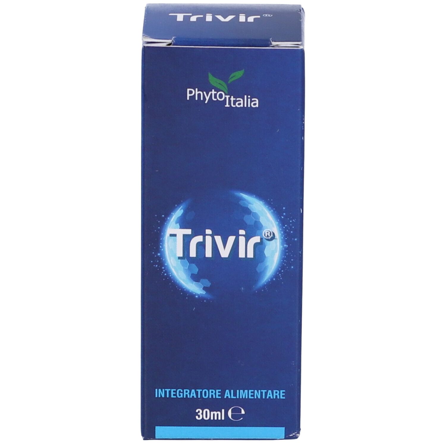 Scatola blu con scritta Trivir, 30ml e PhytoItalia.